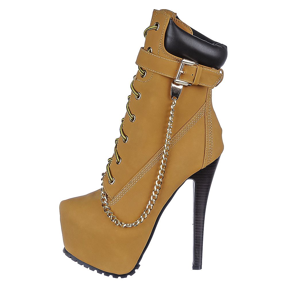 SHIEKH Jaylo-04 High Heel Boots JAYLO-04/CAMEL - Shiekh