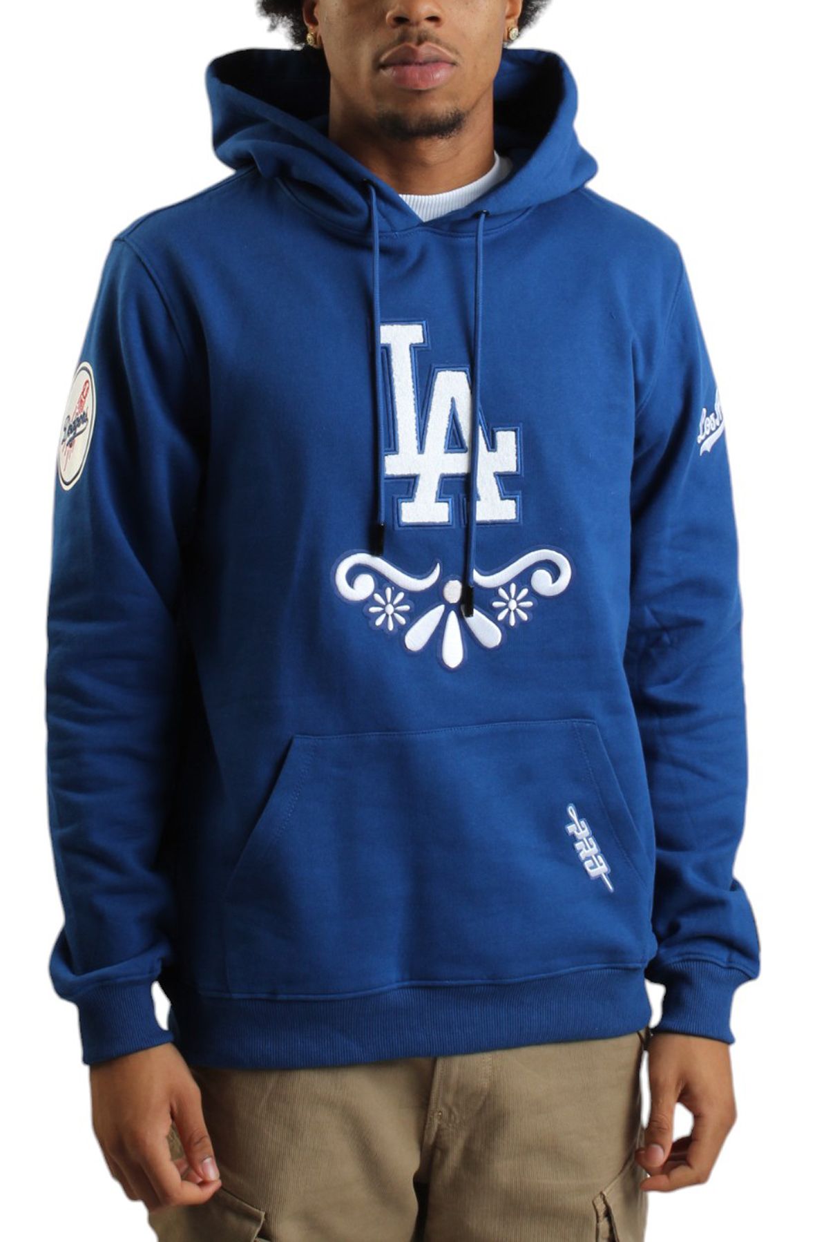 Men's Royal Blue Los Angeles popular Hoodie Mexican Aztec Art Sugar Skull Mask LA Hooded Pullover Sweatshirt