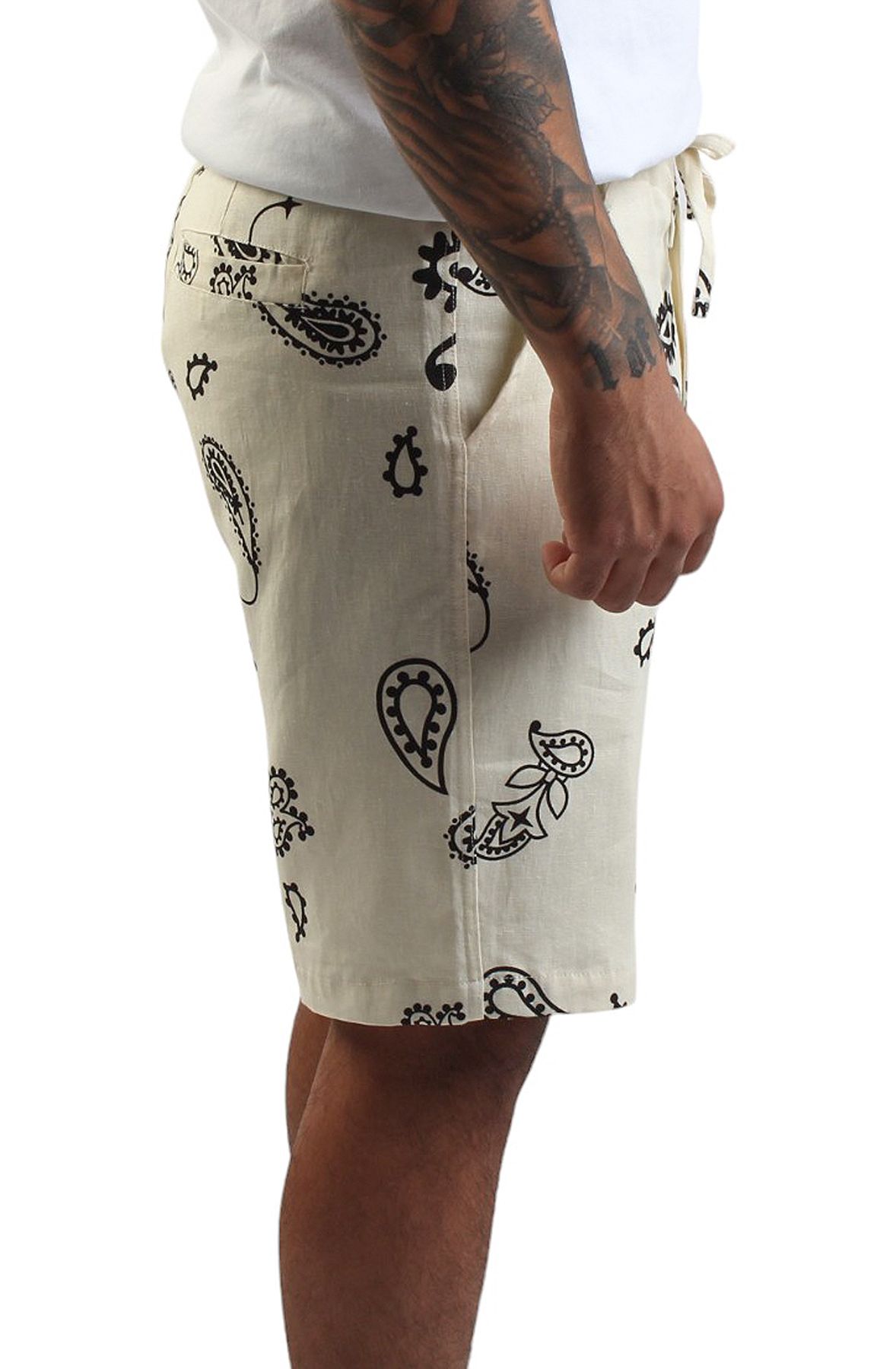 FBRK Paisley Shorts 341-921CRM - Shiekh