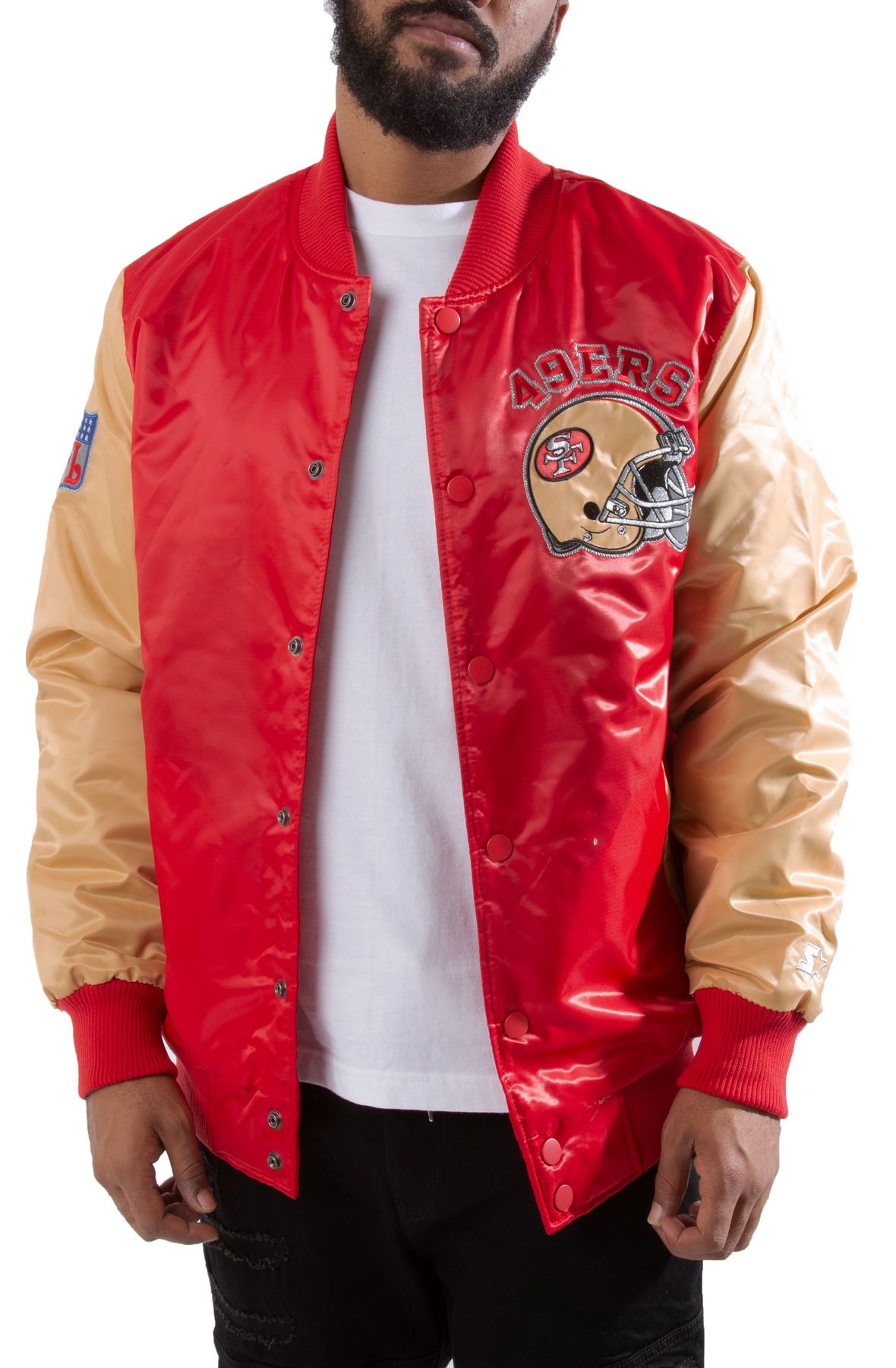 San Francisco 49ers Red and Gold Satin Jacket