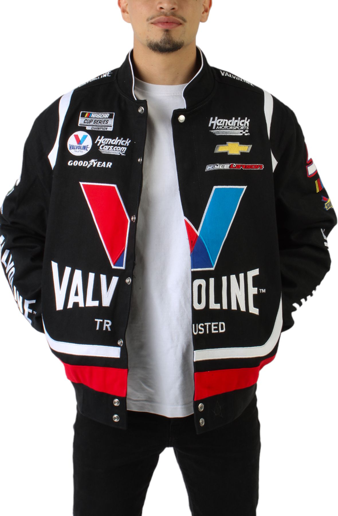 JH DESIGN Valvoline Racing Jacket KLO303VA23-BLK-RED - Shiekh