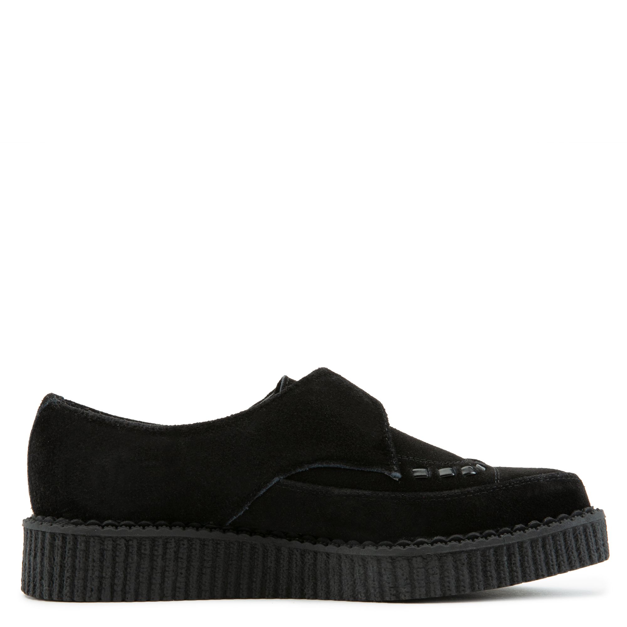 black suede pointed shoes