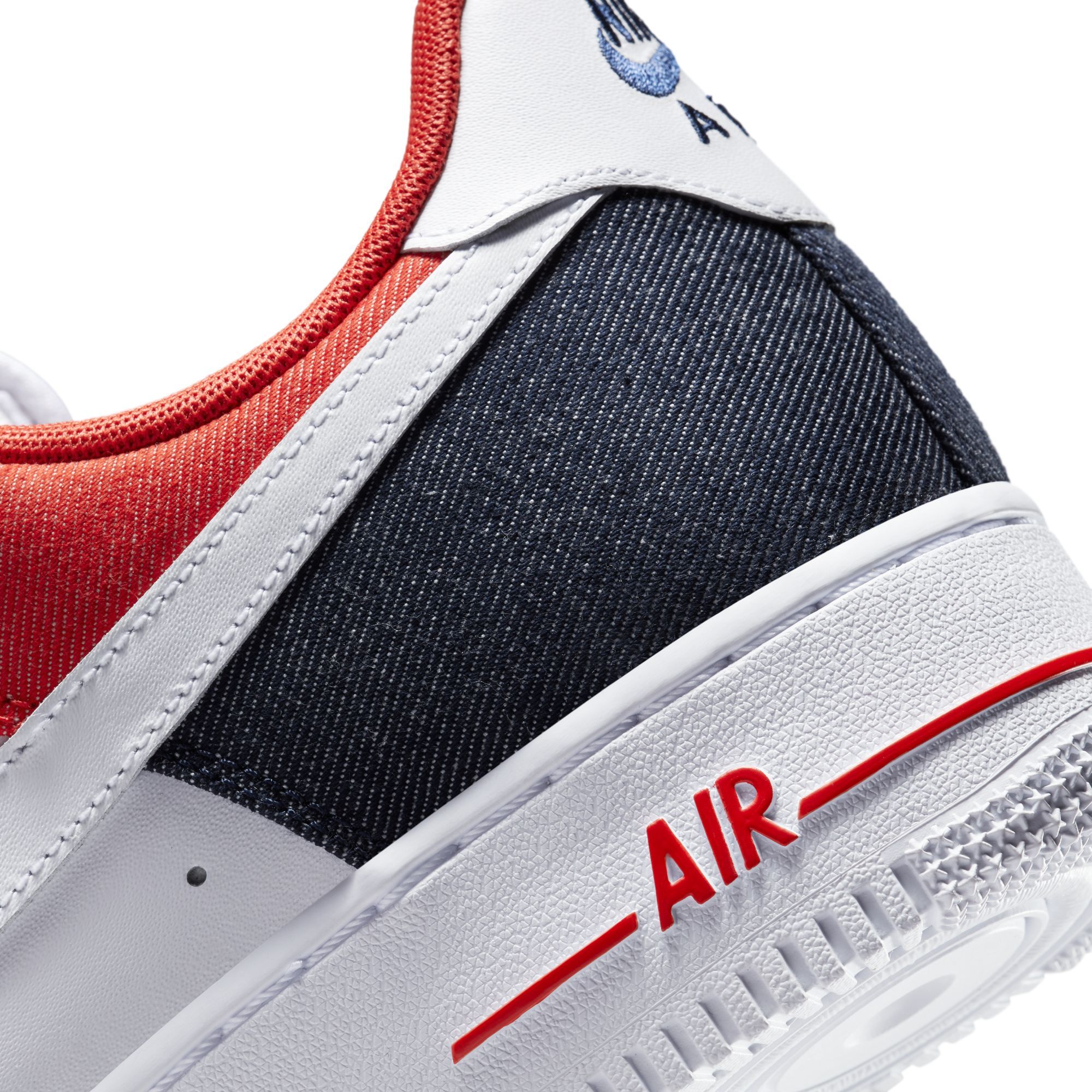 Nike Boys Air Force 1 LV8 - Shoes White/Midnight Navy/Redchile Red Size 03.5