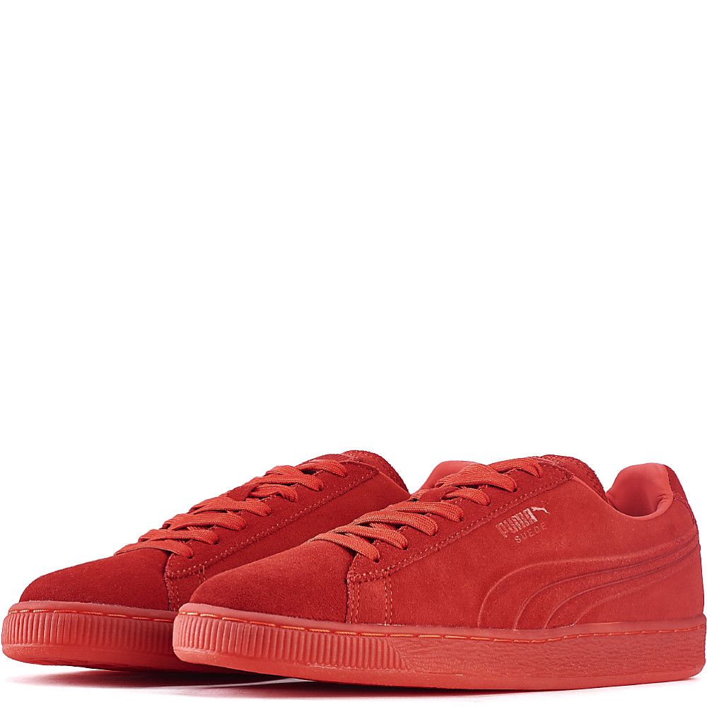 puma suede emboss iced red