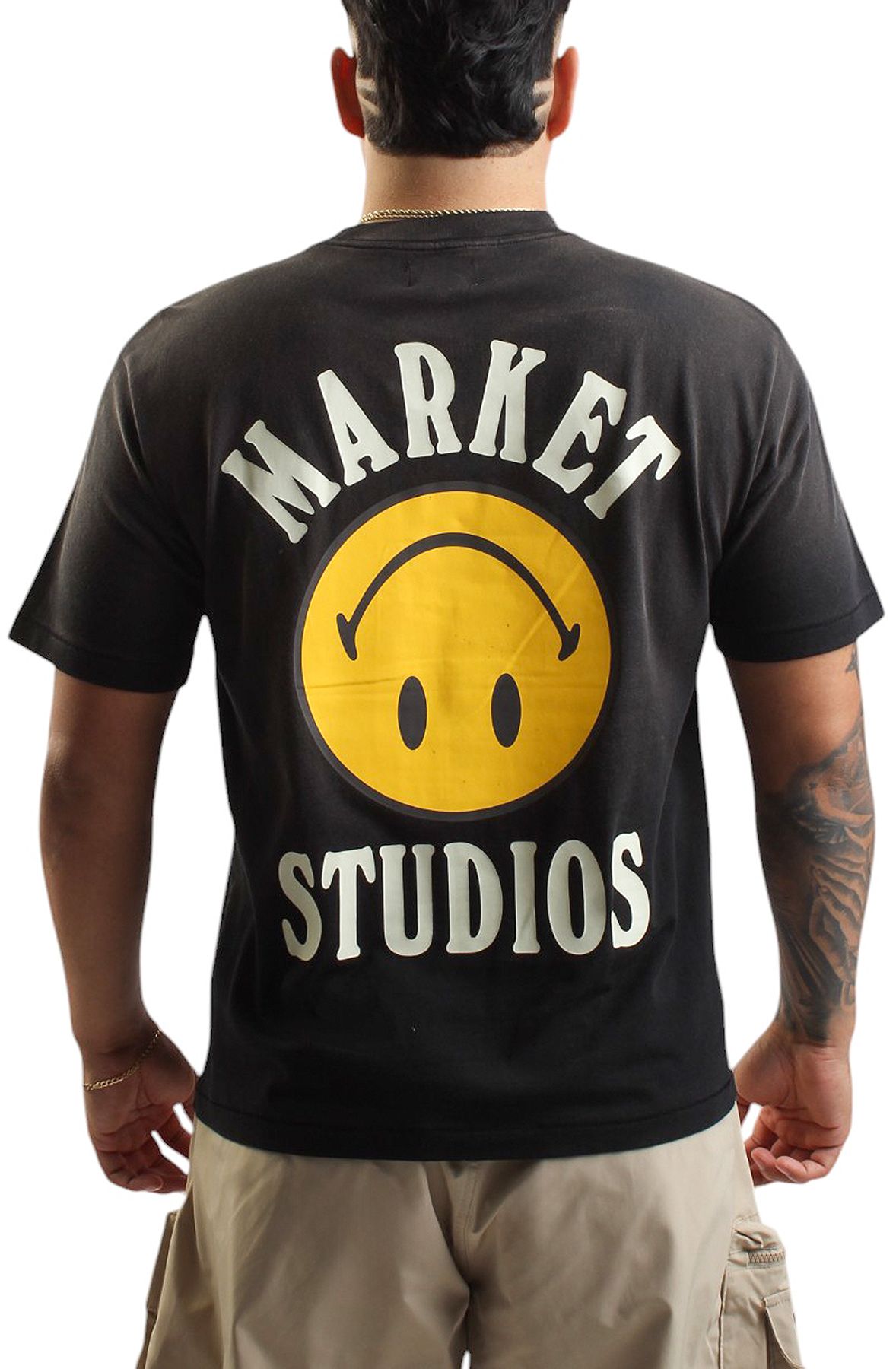★MARKET★ M SMILEY IT JUST DO T-SHIRT SMILEY IT JUST DO TSH Buy Market Smiley Hoops T-Shirt 'Black' - 399002006 BLAC | GOAT