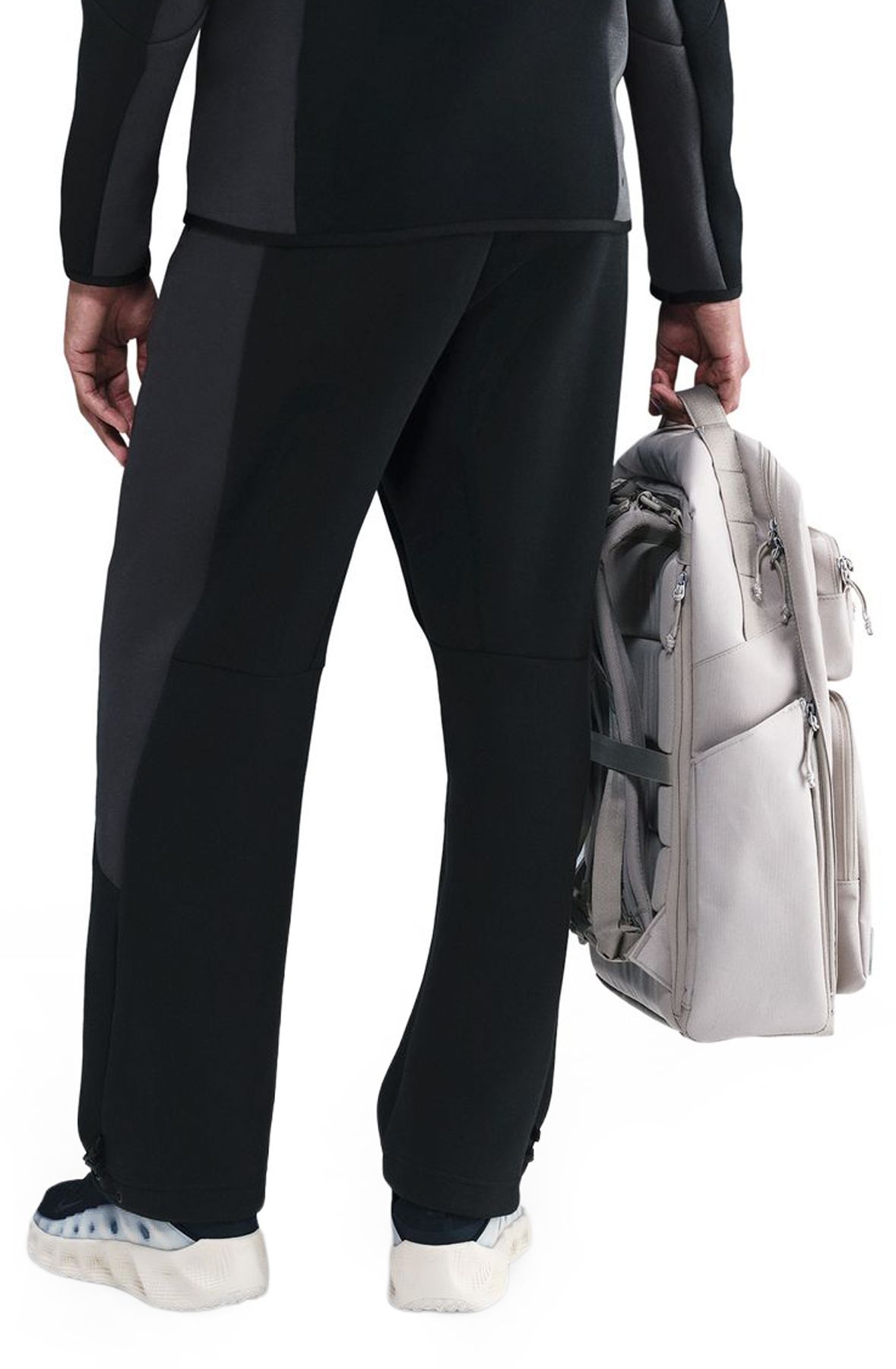 NIKE Tech Color-Block Open-Hem Fleece Pants IF1323 010 - Shiekh