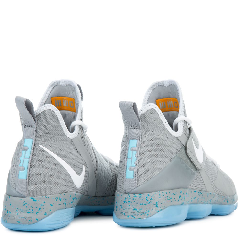 NEW!! Nike Lebron XIV MAG Mens High-Top Matte Silver/White Glow Basketball Shoes NIKE LEBRON XIV SHOE 852405 005 - Shiekh main image 3