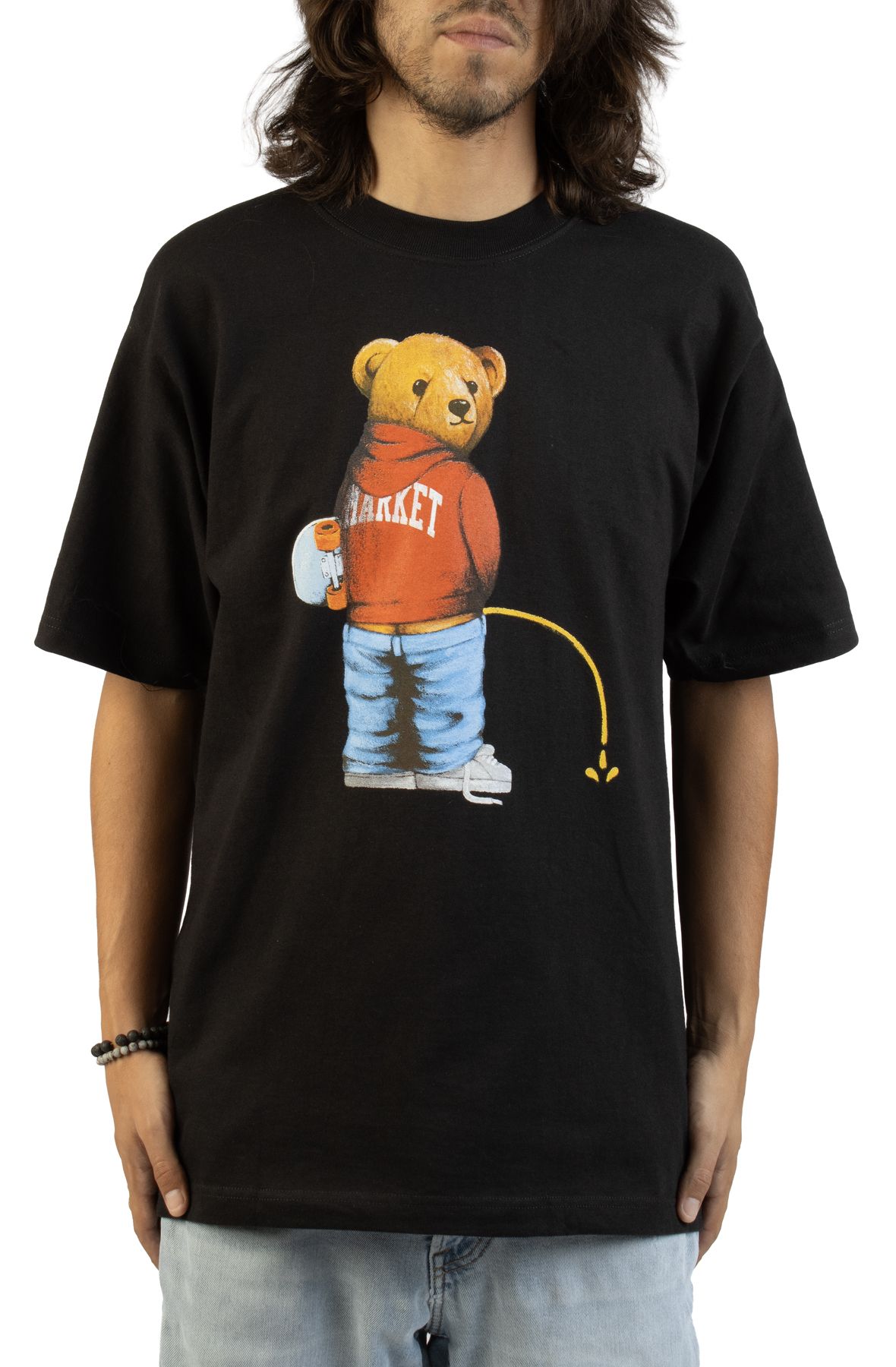 【MASU】 22ss MARCHING BEAR T-SHIRTS MARKET Trouble Making Bear T-Shirt MKT26FW-SS0969BLK - Shiekh