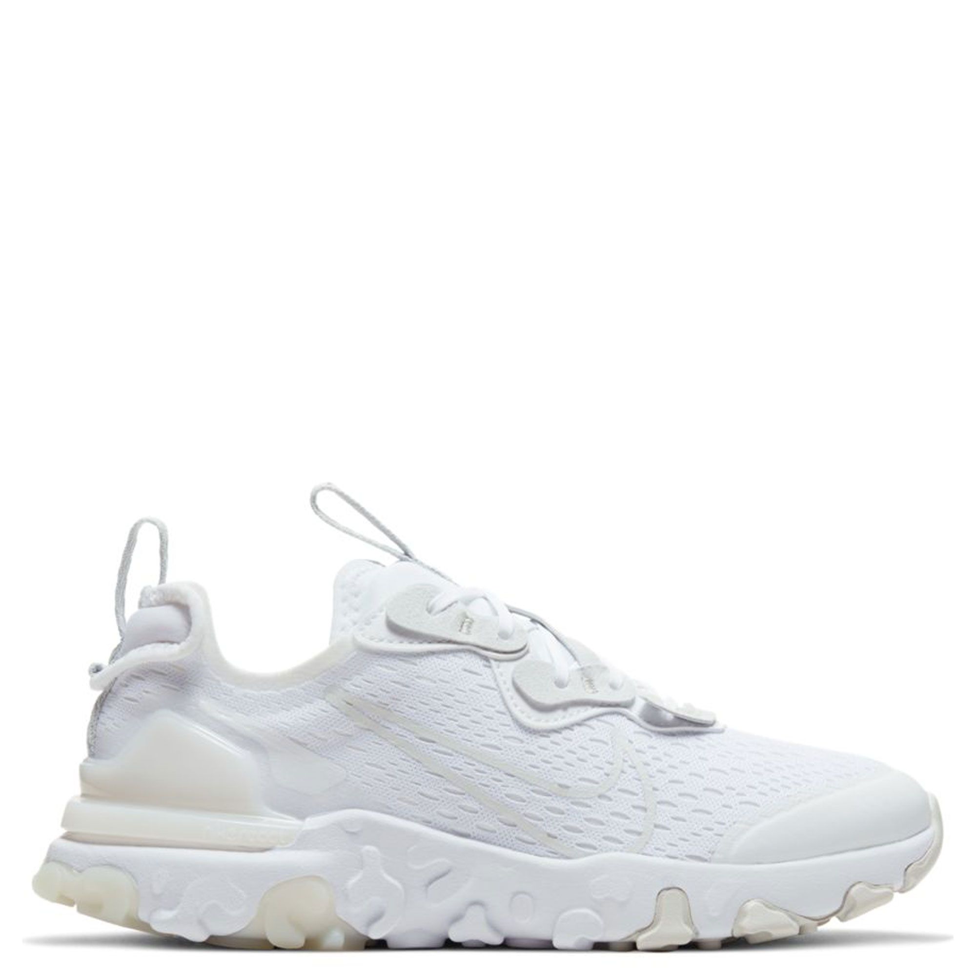 white nike react vision junior