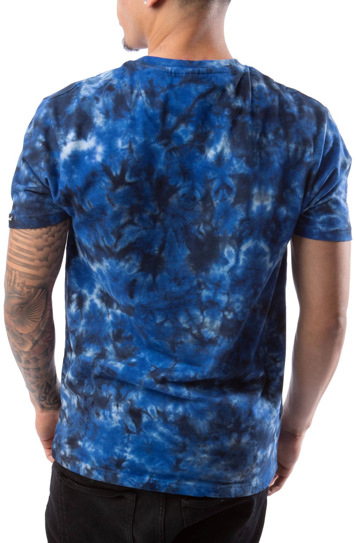 CROOKS & CASTLES Death Row X Crooks Logo Tie Dye Tee DR-TE109BLUE - Shiekh