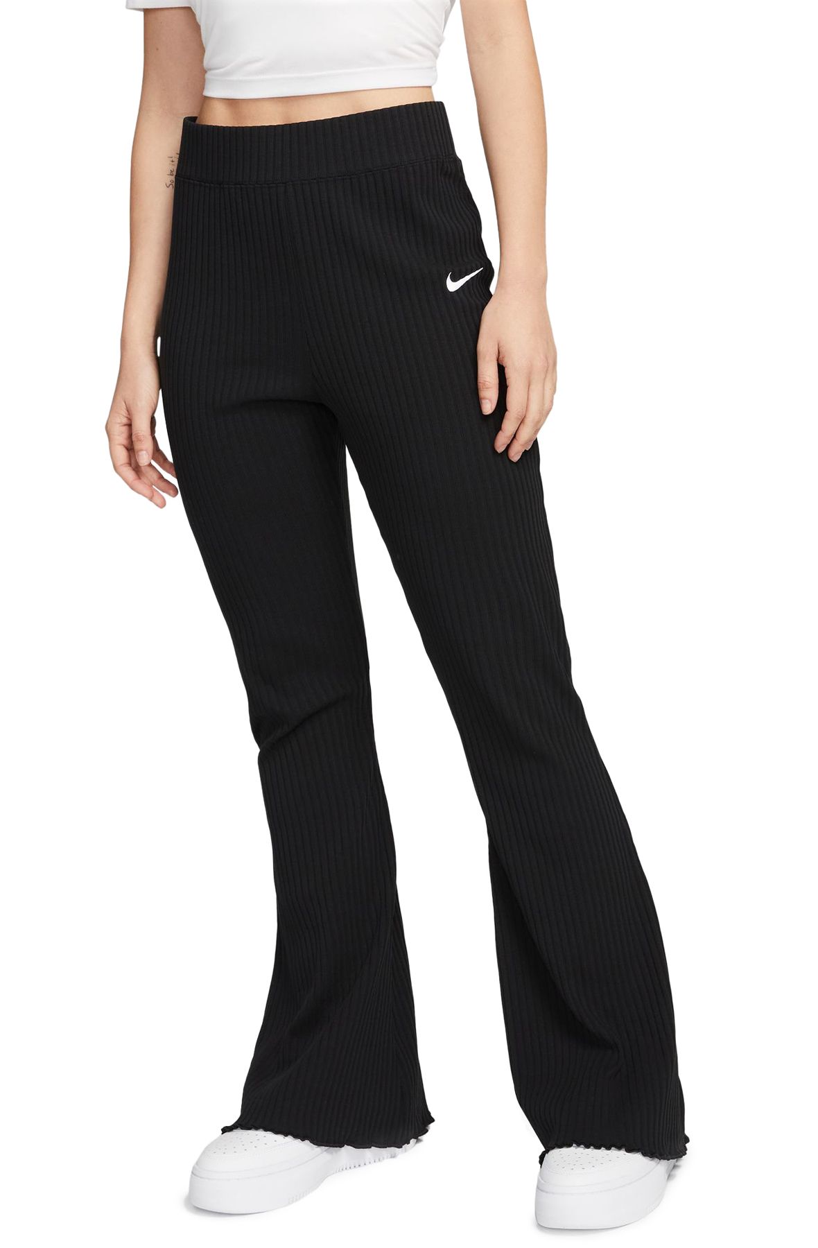 NIKE Womens NWT Loose Fit Sportswear Jersey Capri Pants Black Size L  CJ3748-010