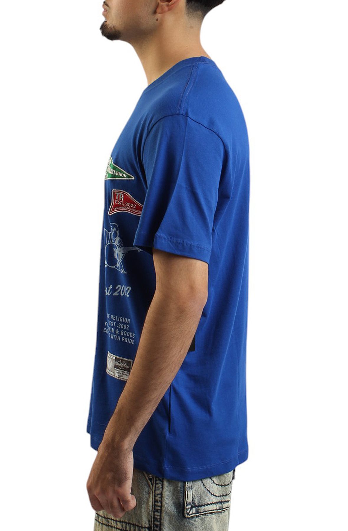 TRUE RELIGION HEAVYWEIGHT COLLEGIATE LOGO T-SHIRT 108918