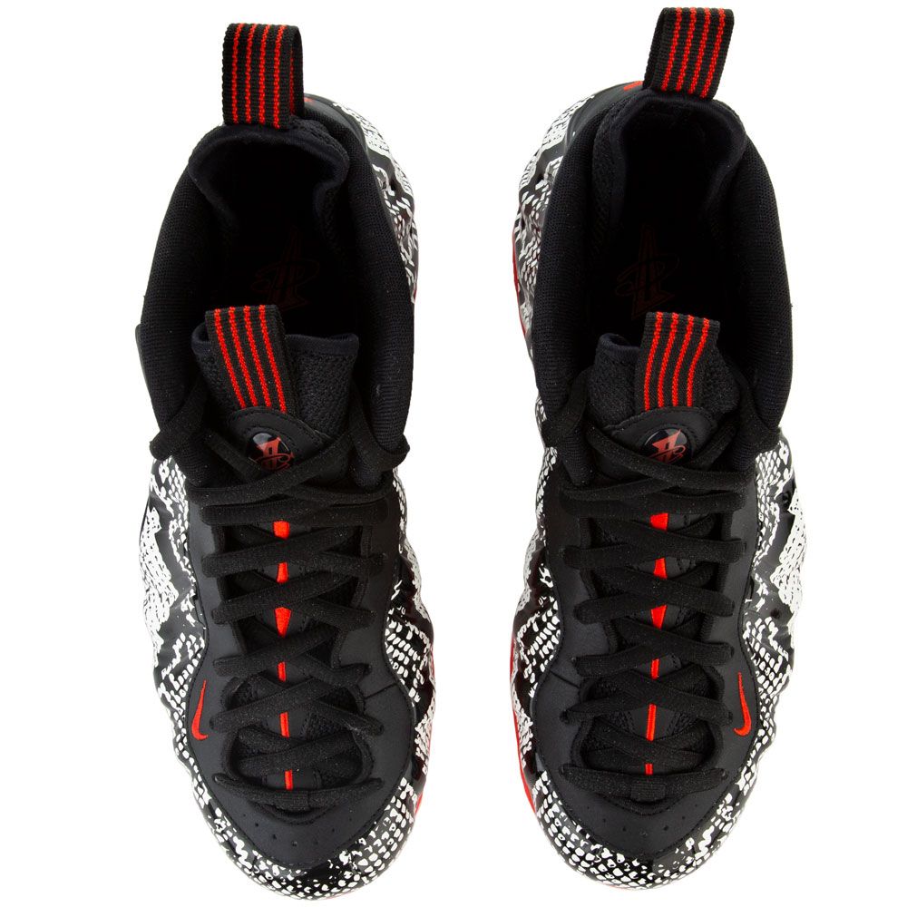 foamposite silver black habanero
