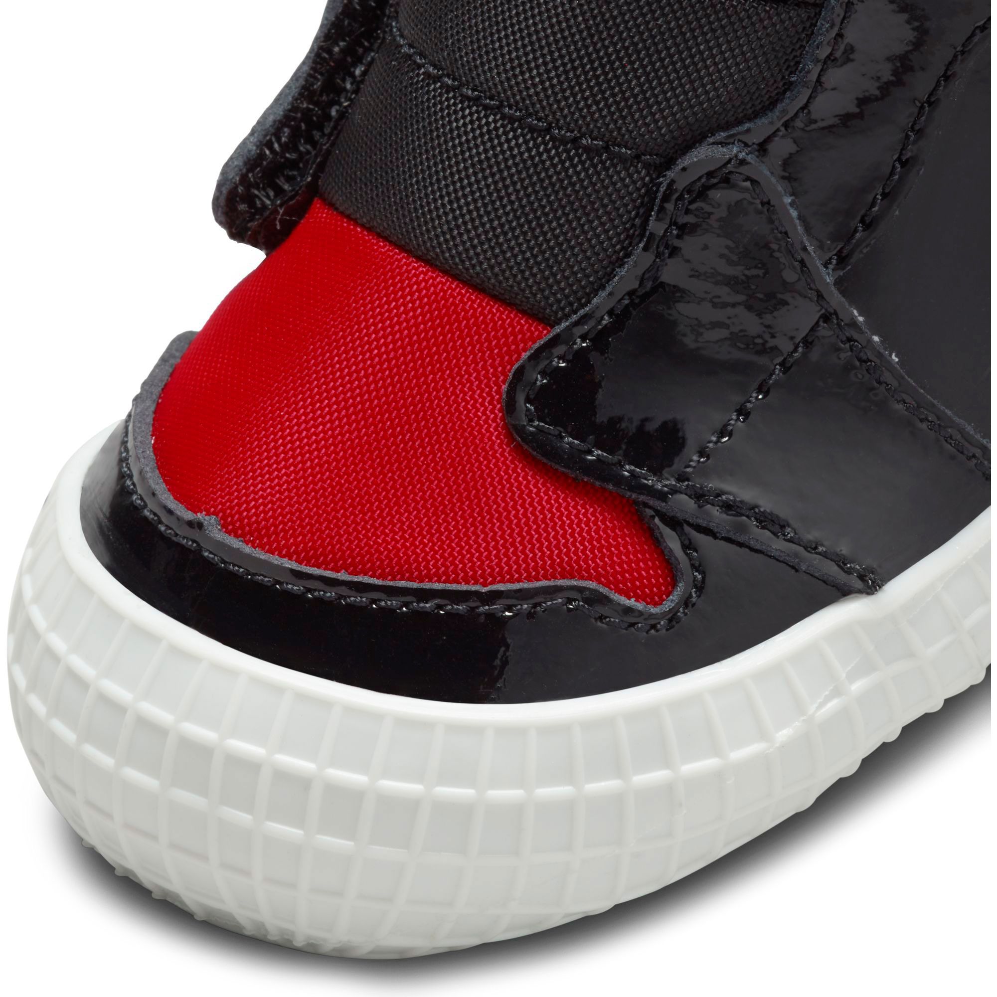 Nike Jordan 1 Crib Bootie Patent Red Black / Varsity Red / White - AT3745-063 | Sneaker District