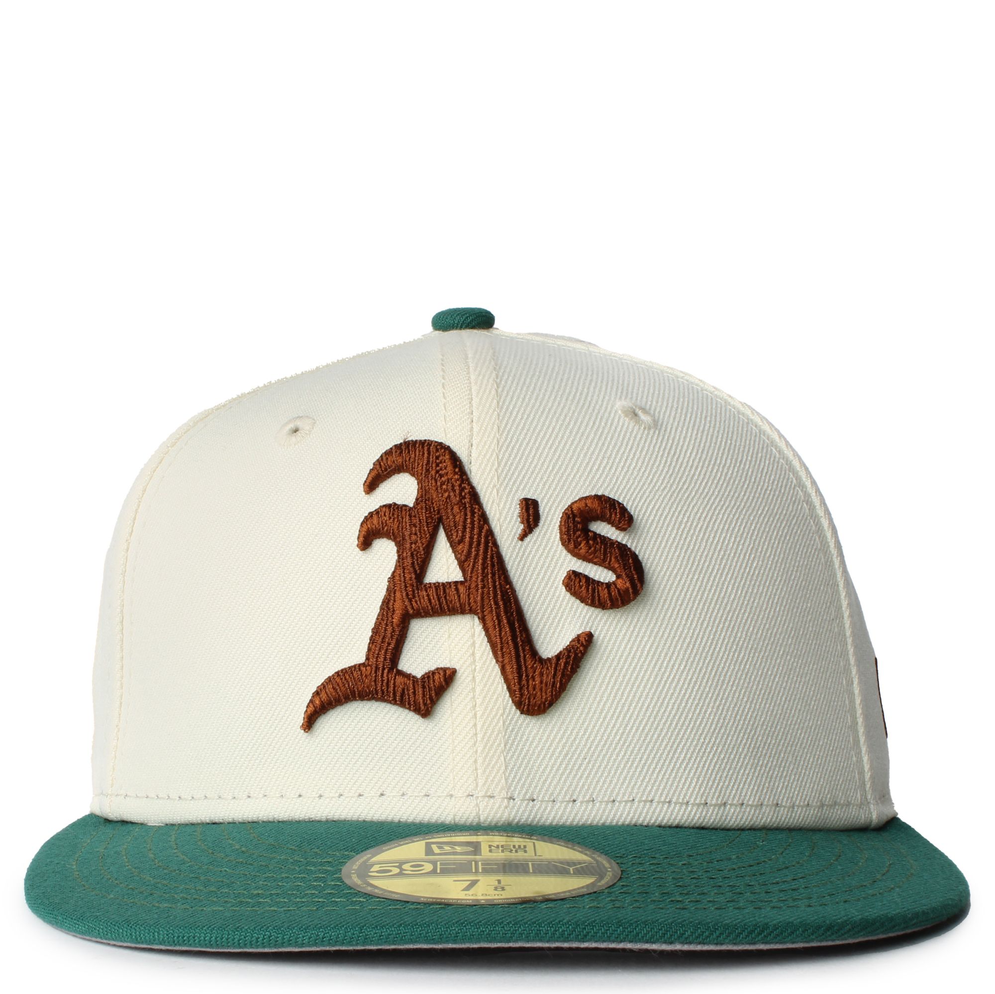 New Era Caps Oakland Athletics Camp Fitted Hat Beige/Green