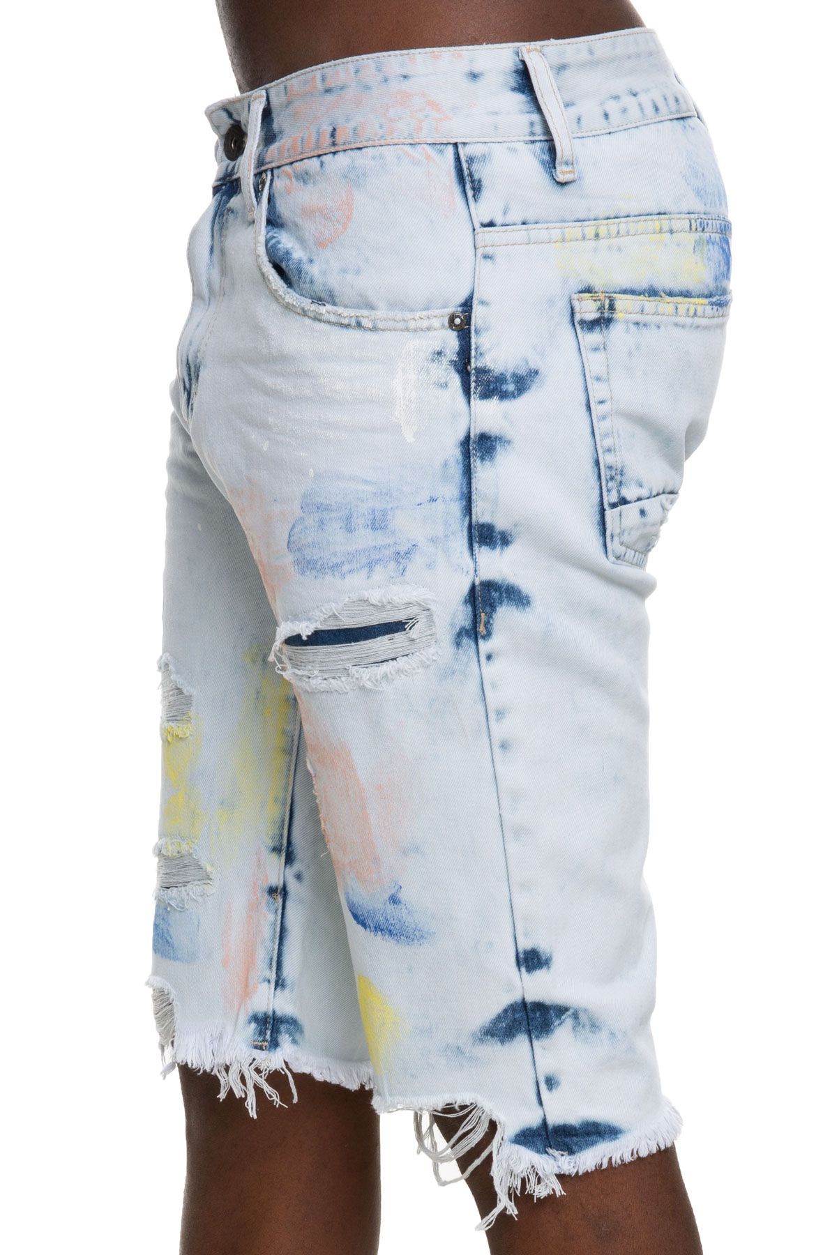 FBRK Span Paint Splatter Shorts JS9246H SB - Shiekh