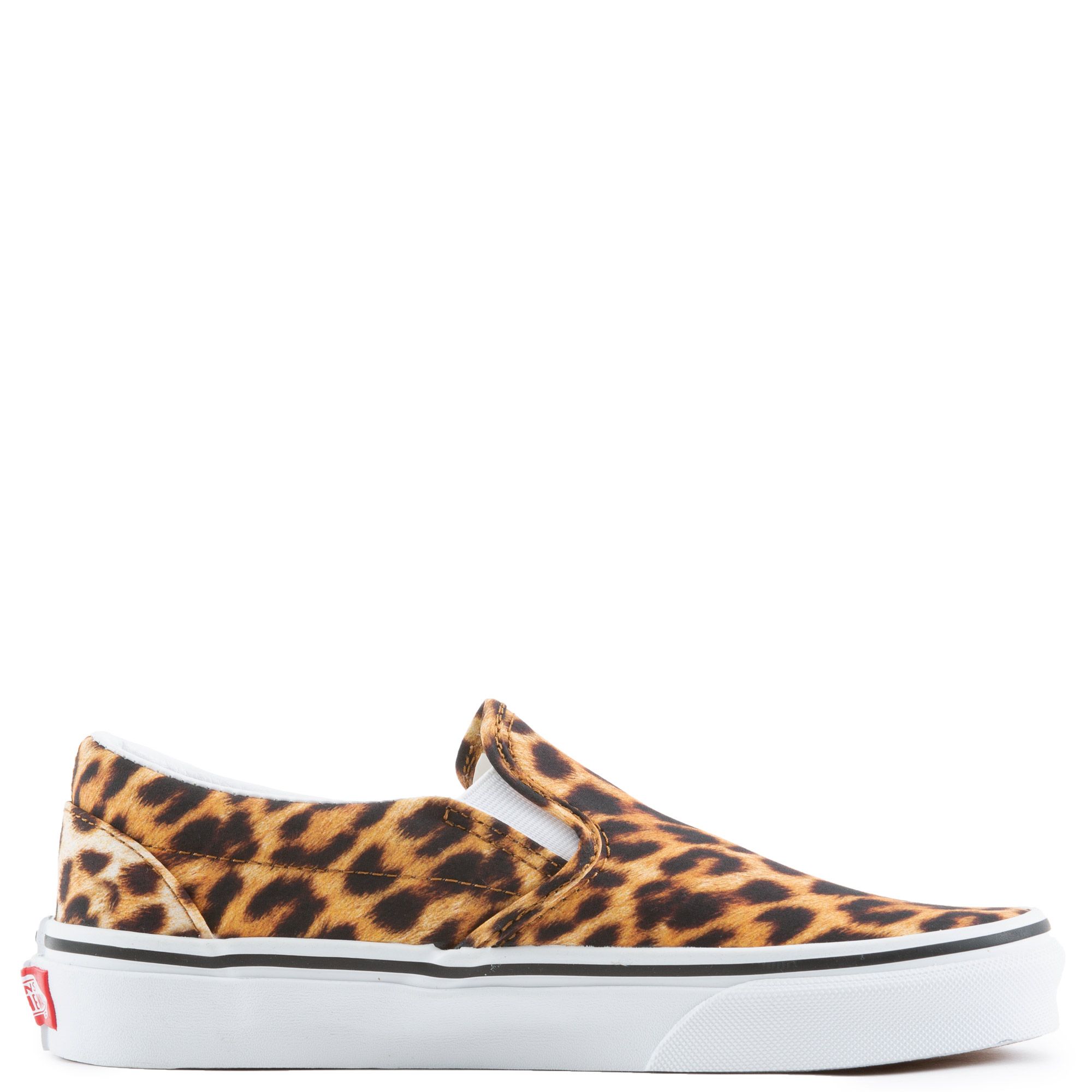 black leopard slip on shoes