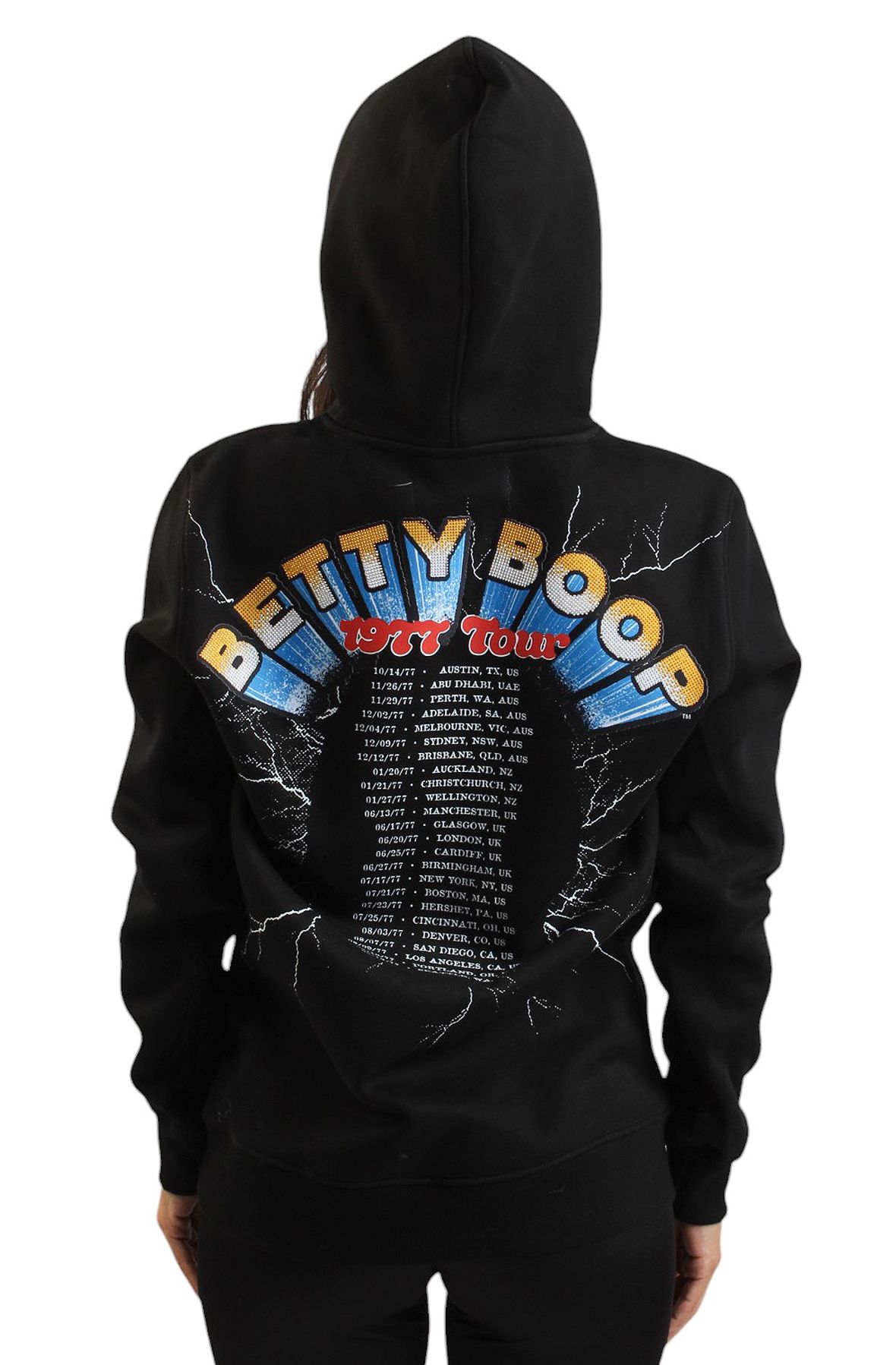 MAXIMA BETTY BOOP TOUR DATES HOODIE BT50020-ZBK - Shiekh