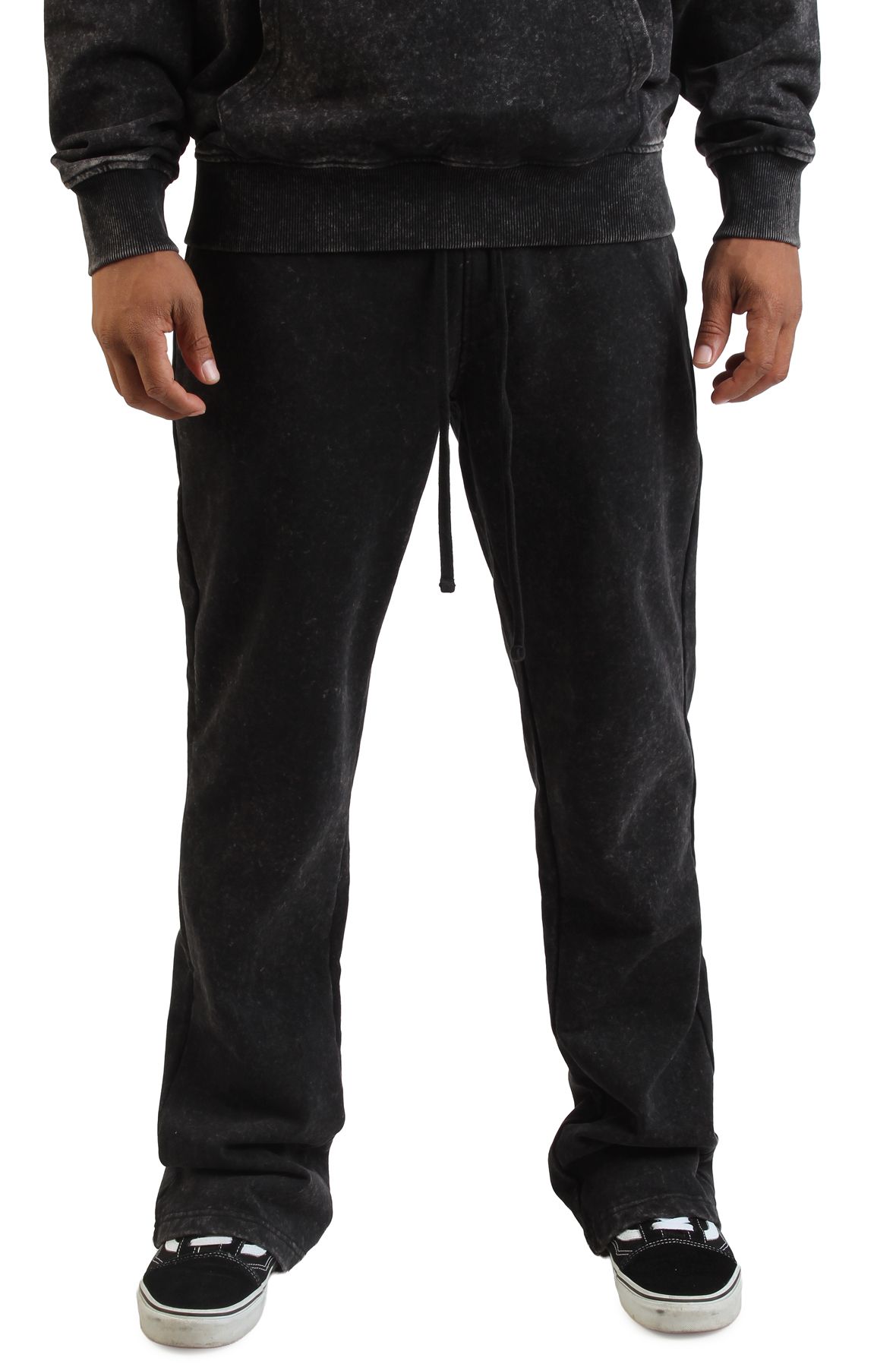 REBEL MINDS Fleece Flared Pants 952-401ABLK - Shiekh
