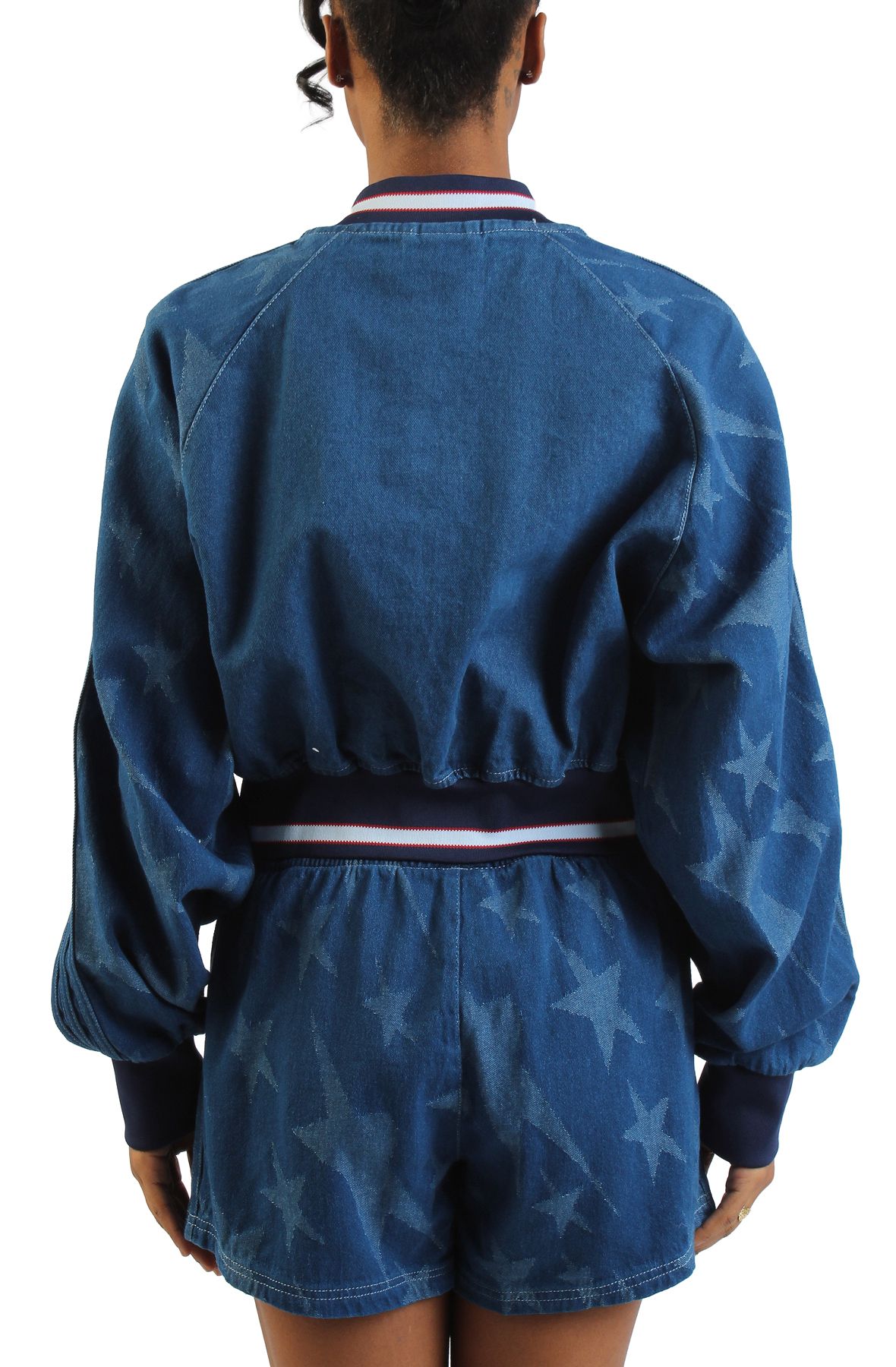 ADIDAS Demin Varsity Bomber Jacket KE2346 - Shiekh