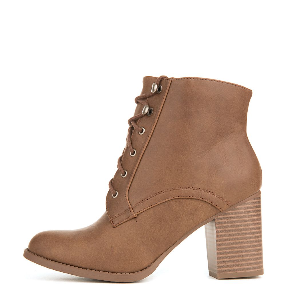 SHIEKH Women's B-LS2951 Low-Heel Ankle Boot FD B-LS2951/BROWN - Shiekh