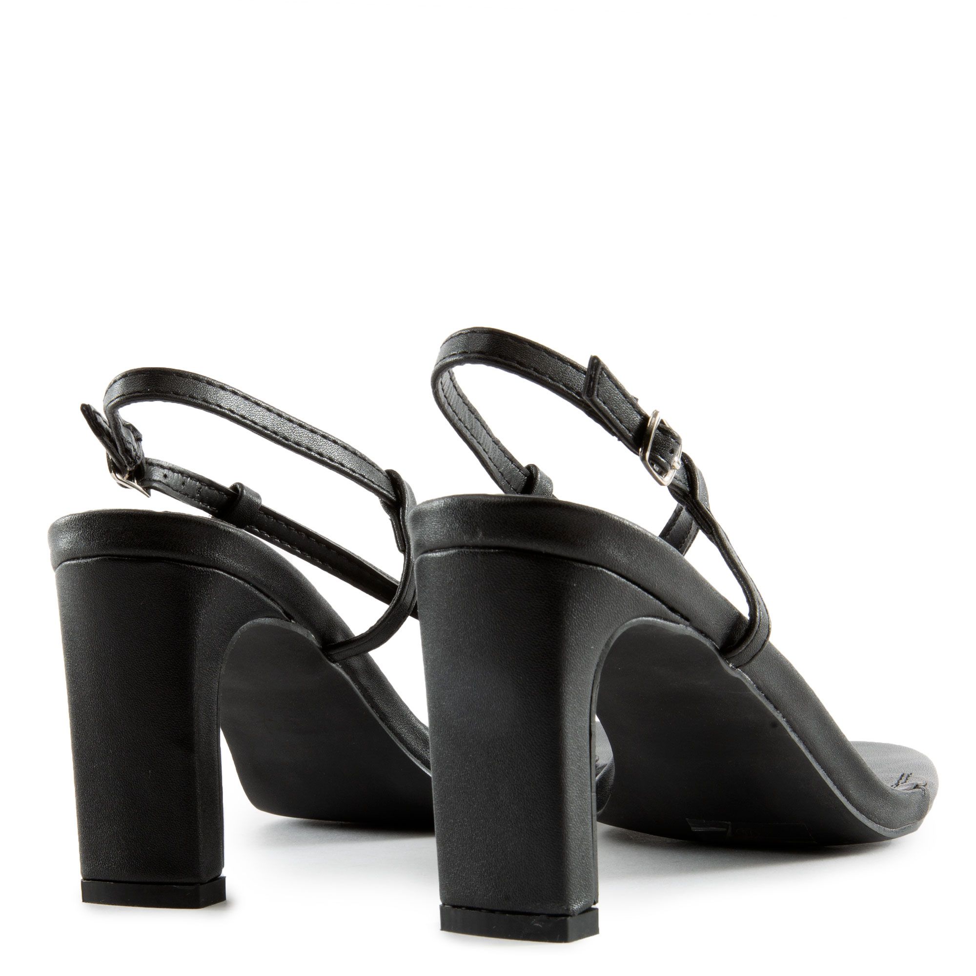CHASE & CHLOE Loten-1 Criss Cross Low Heels LOTEN-1-BLACK - Shiekh