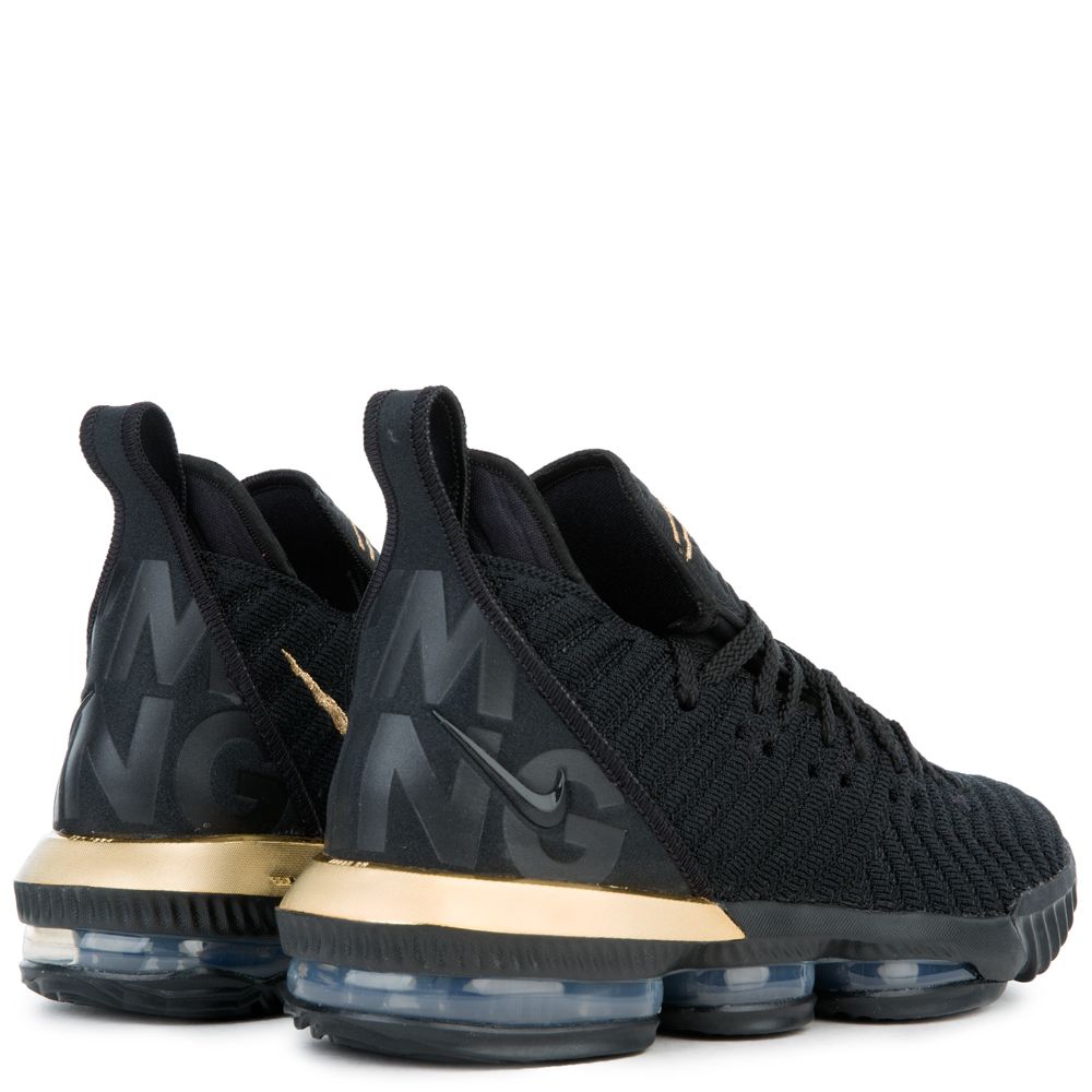 lebron xvi black metallic gold