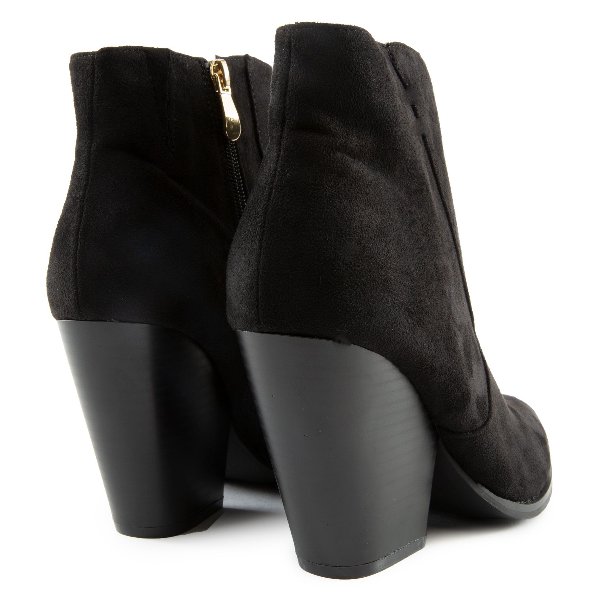 pointy black booties