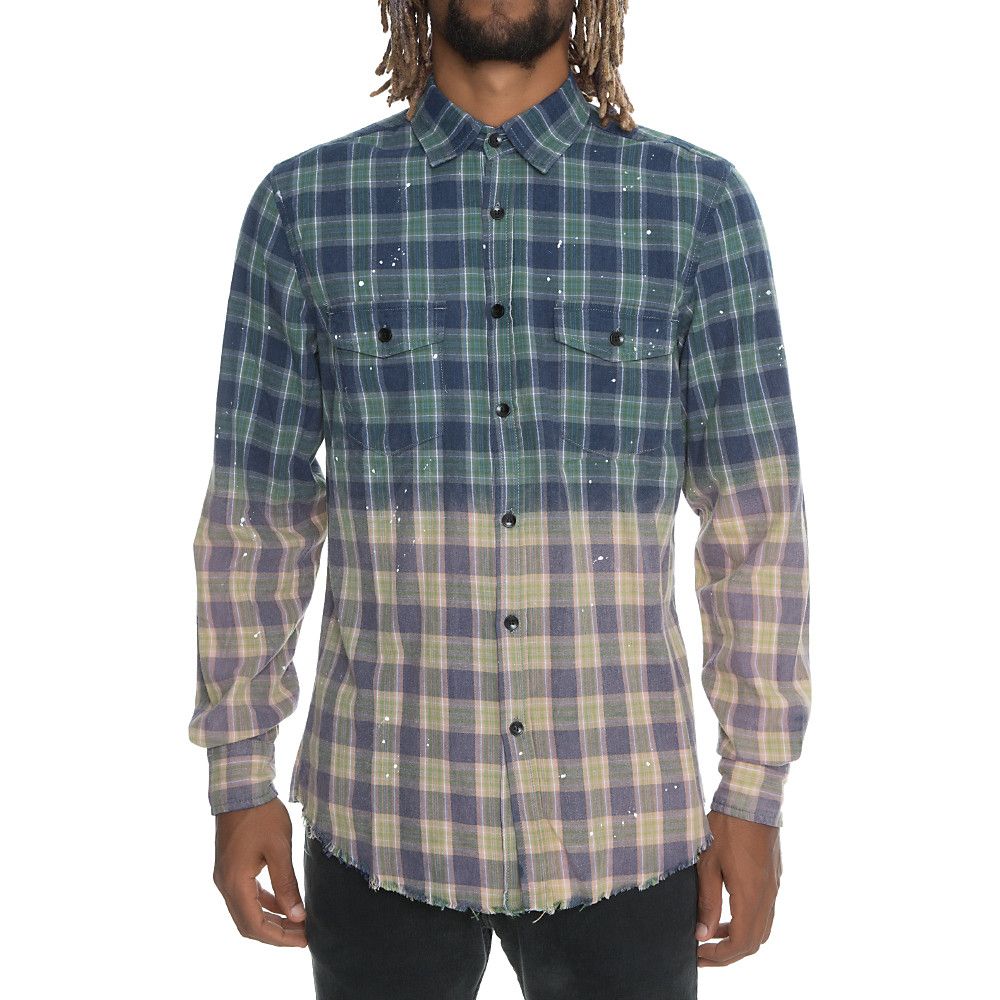 REASON Men's Deconstructed Flannel Shirt R7H-892 - Shiekh