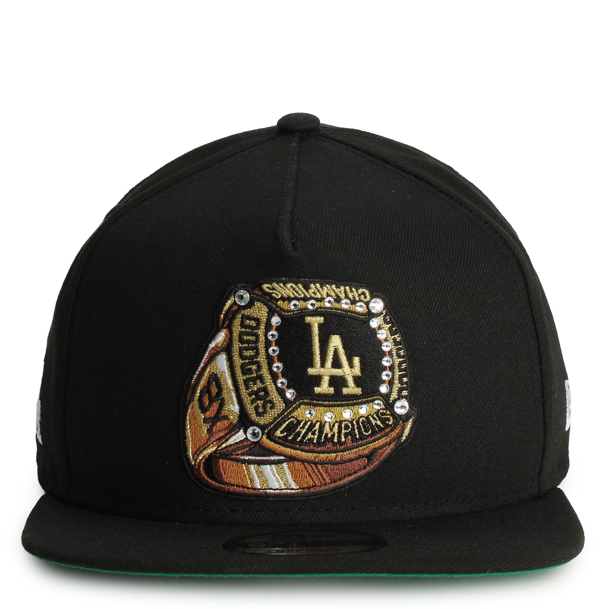 Statement Black Trucker Hat with Gold \'LIT AF\' Rhinestones Black & Tan Rhinestone Trucker Hat - Etsy main image 3