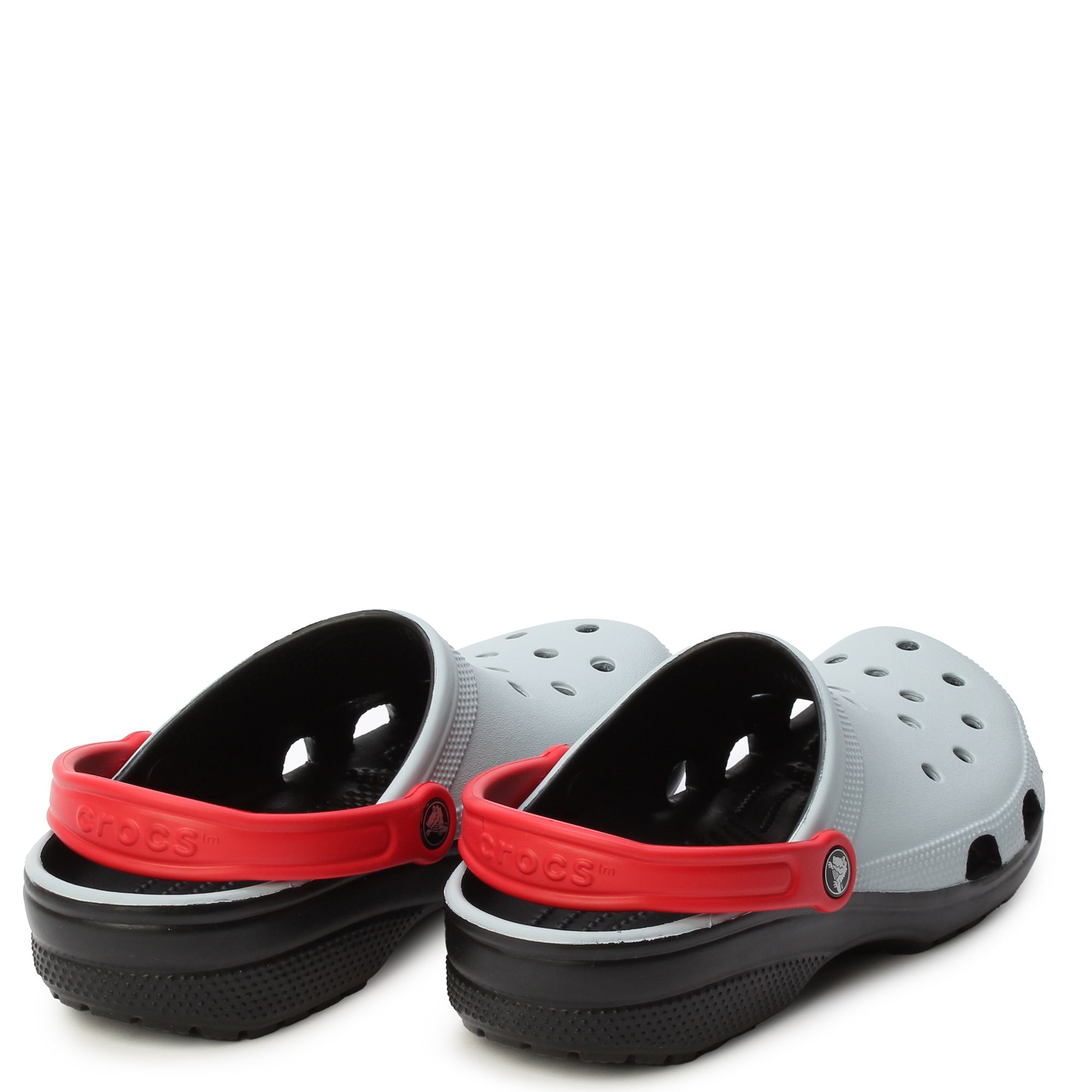 CROCS Black Clog with Red Logo Accents-Barely worn and in great condition! Crocs Classic Clog Buffalo Check Mens Sandals Black Red  main image 3