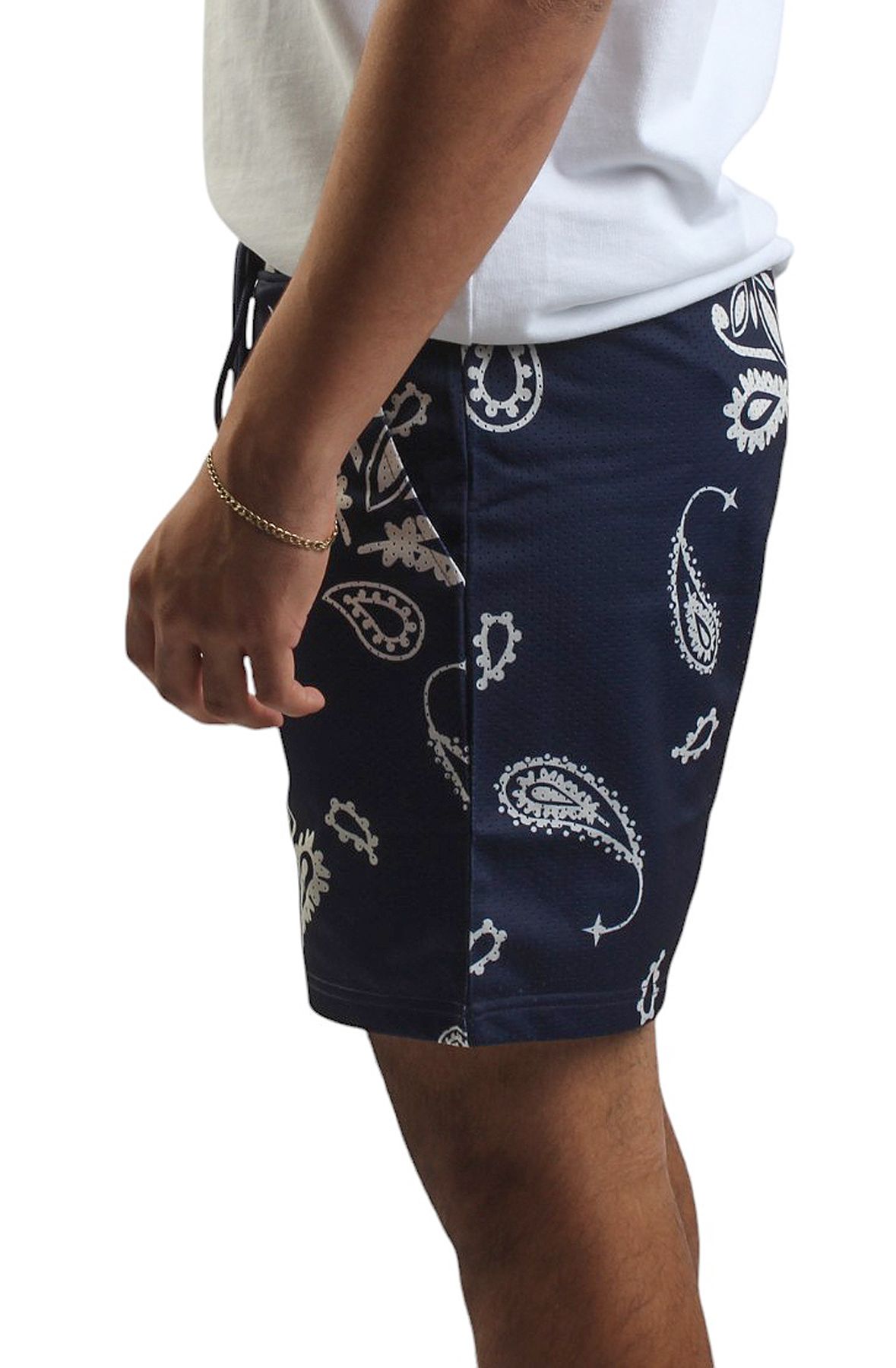 REBEL MINDS Paisley Mesh Shorts V3 941-922NVY - Shiekh