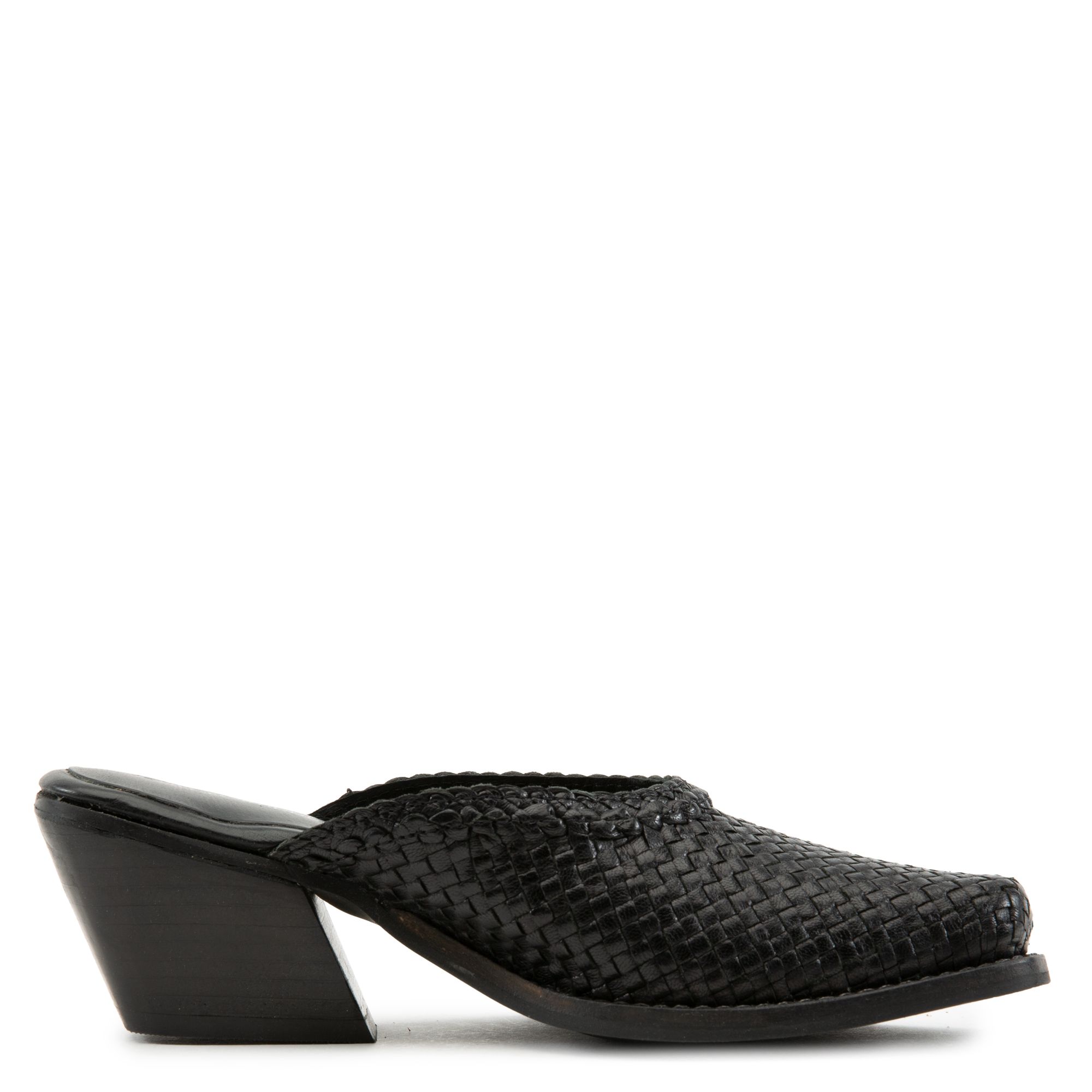 JEFFREY CAMPBELL Avanti Weave Mules AVANTI BLACK - Shiekh