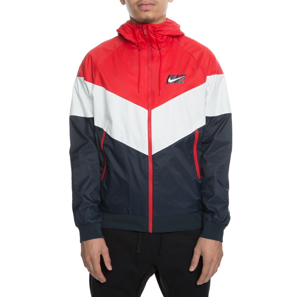nike red black and white jacket