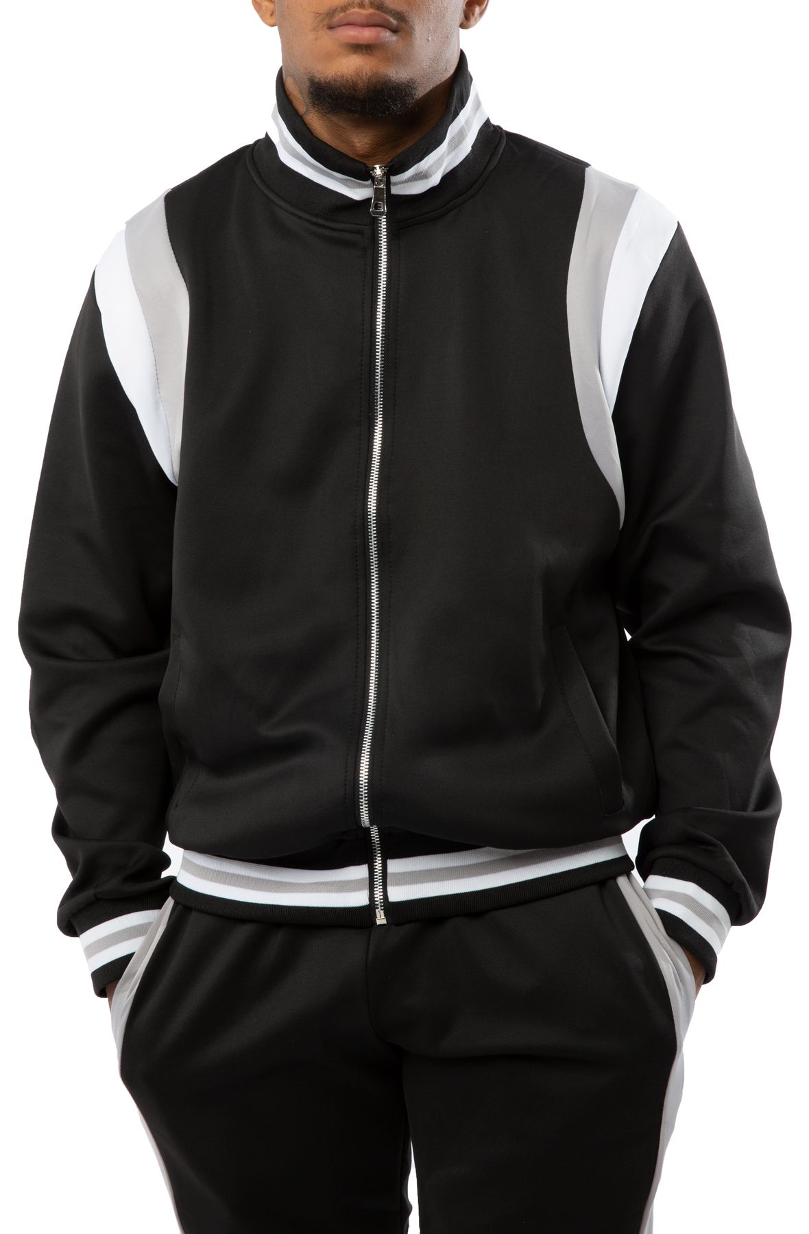 WEIV Julian Track Jacket TJ789BLKGRY Shiekh