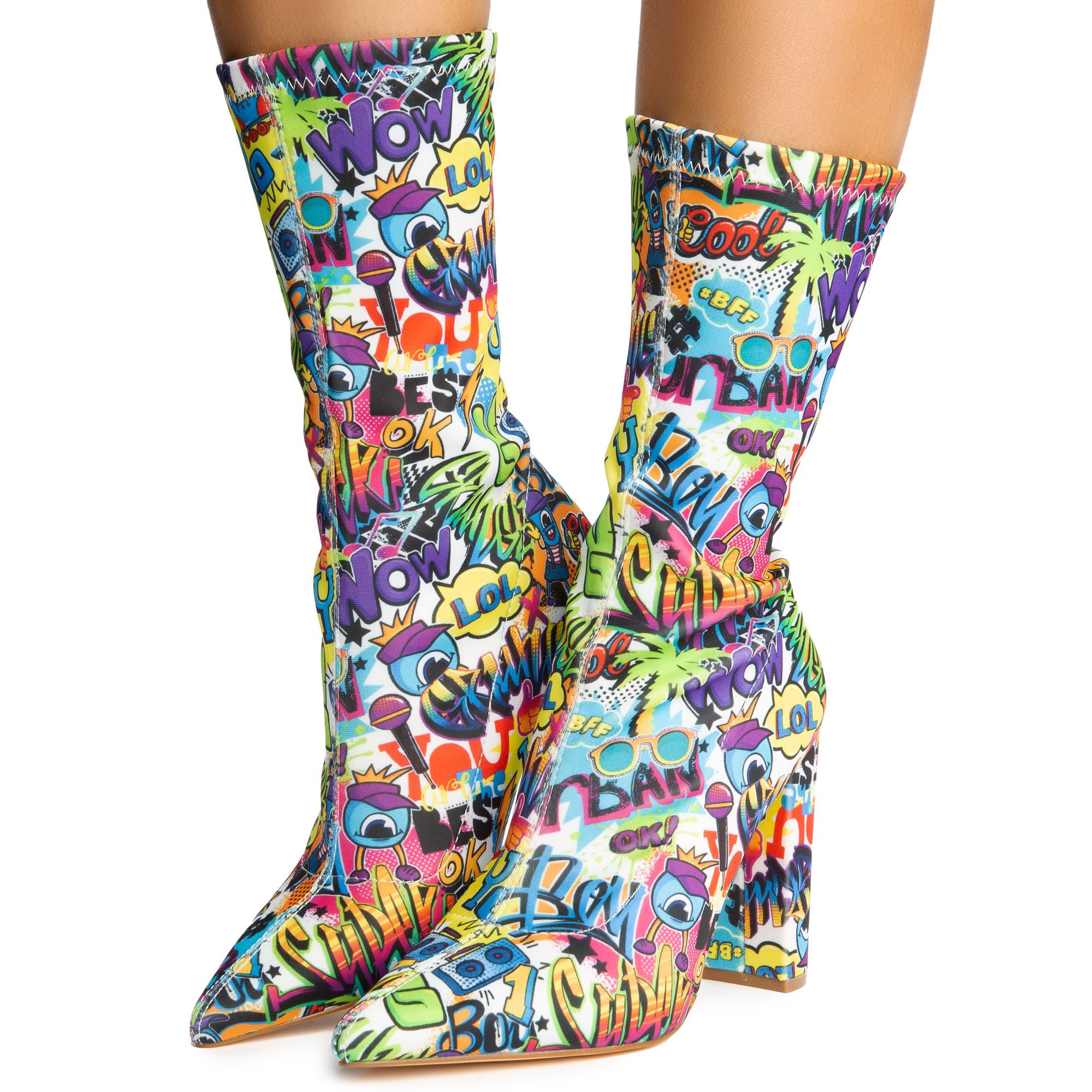 LILIANA Nordic2 Neoprene Heel Booties NORDIC2GRFT Shiekh