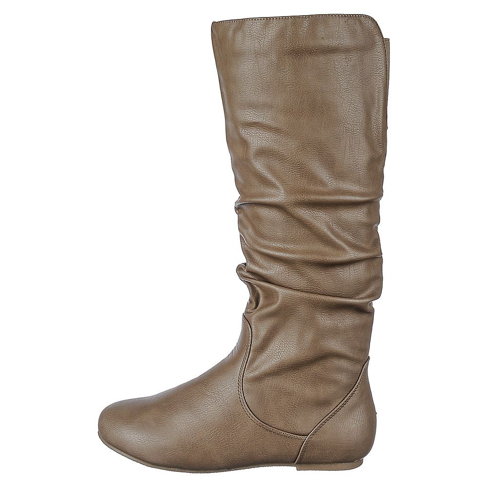 SHIEKH Women's Mid-Calf Flat Boot Kalisa-89 KALISA-89/TAUPE - Shiekh