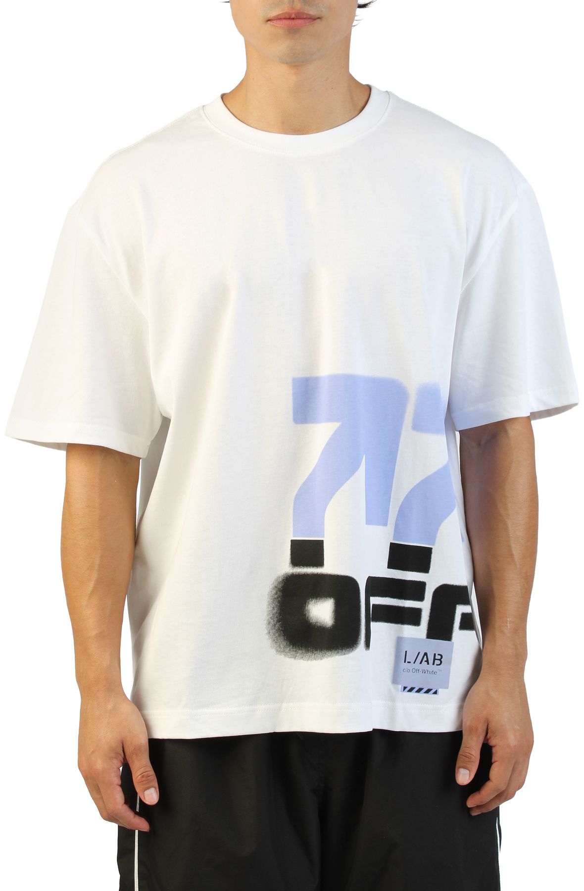 LAB CO OFF WHITE Stacked Logo T-Shirt 44LABF26T078-100 - Shiekh