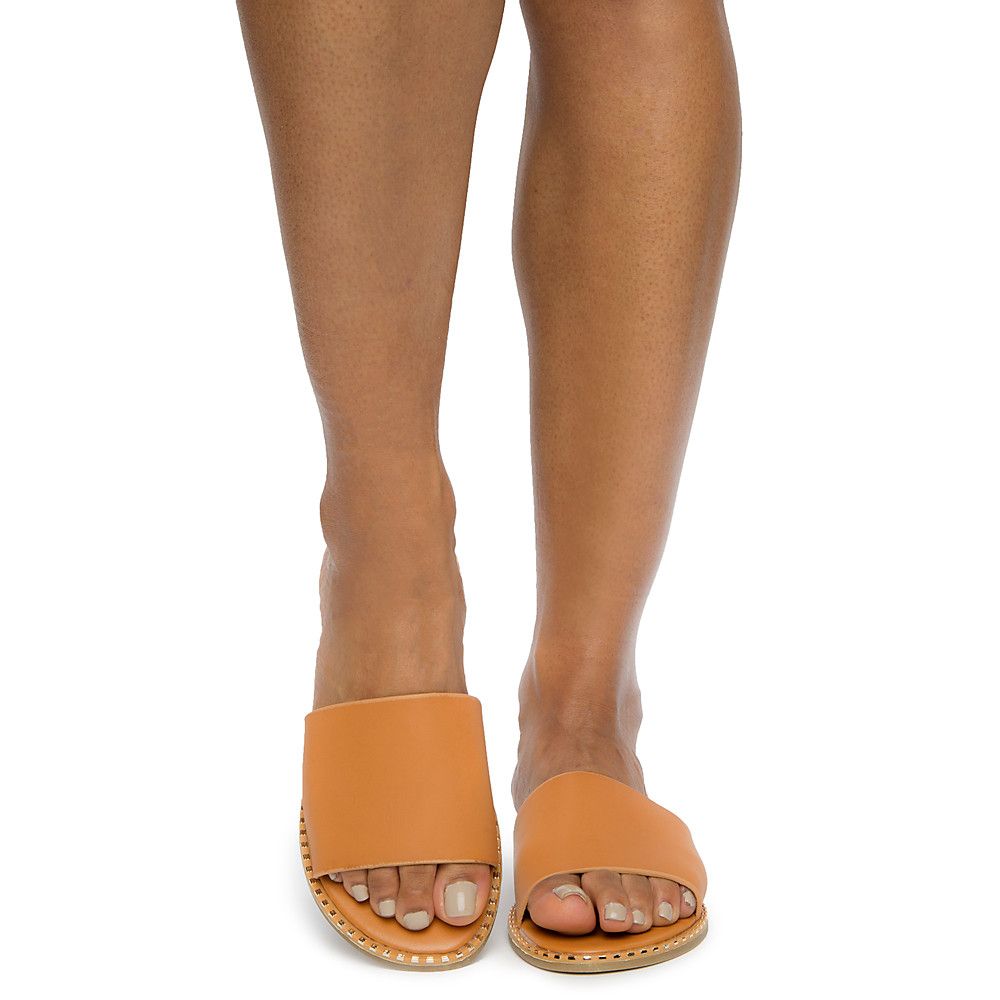 tan slides womens