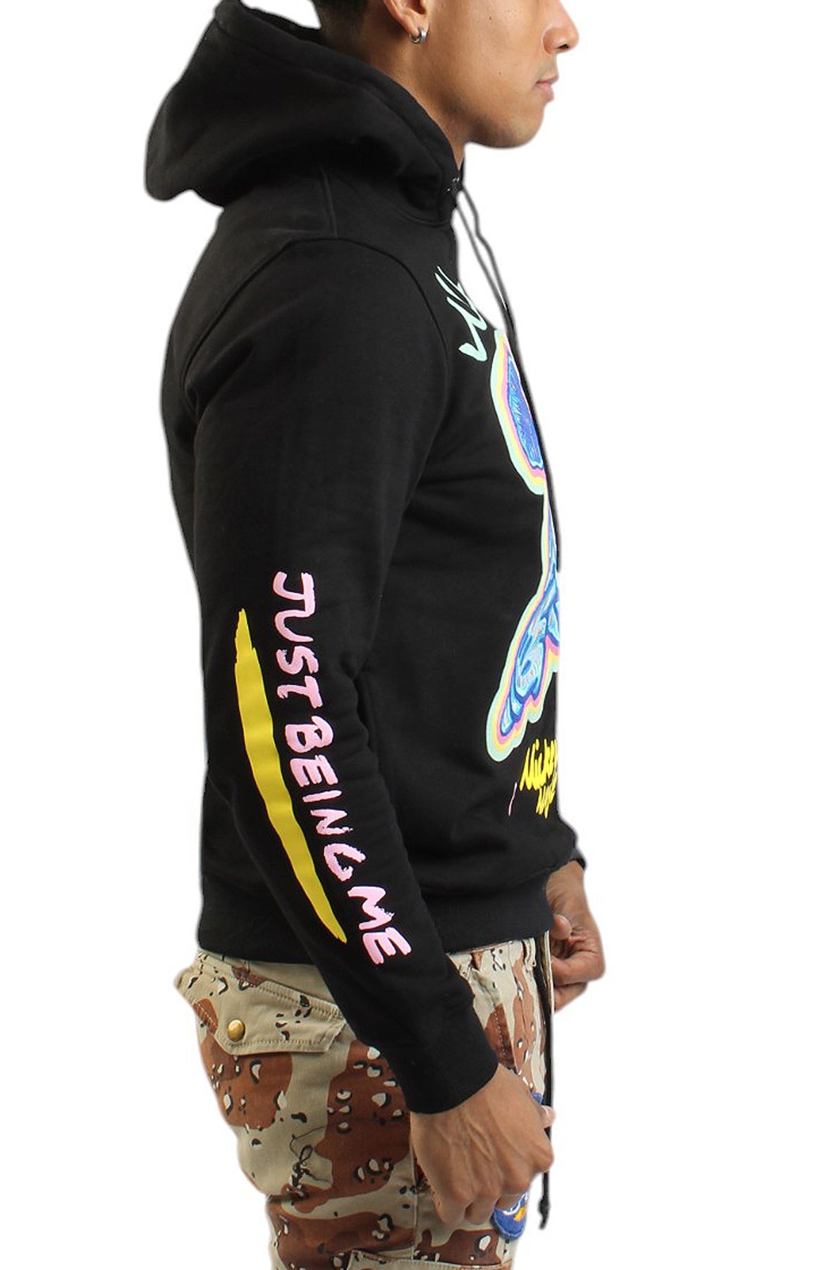Disney Mickey Mouse Front Zip Hoodie Sweatshirt Black