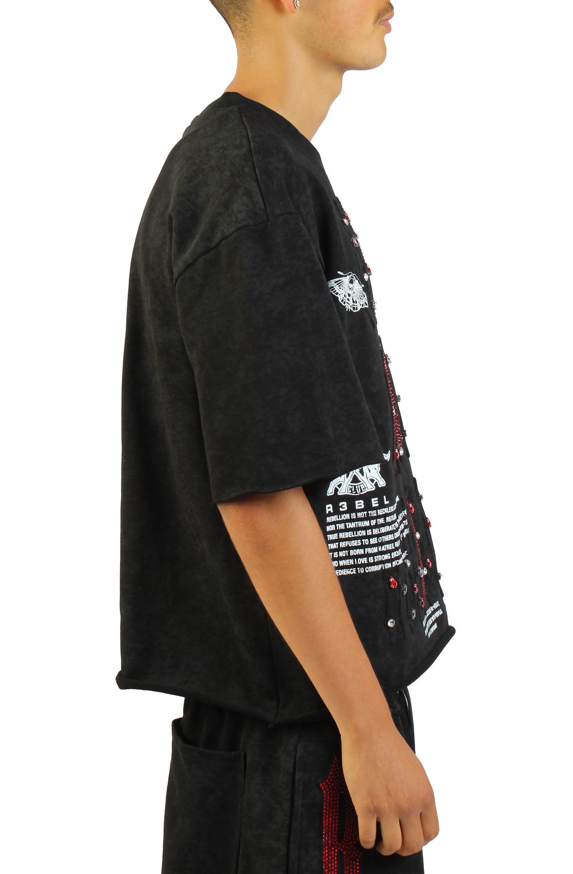 REBEL MINDS Multiverse T-Shirt 610-31117BLK - Shiekh
