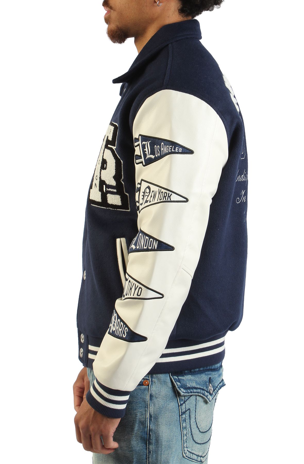TRUE RELIGION Crest Wool Varsity Jacket 110100-4862 - Shiekh