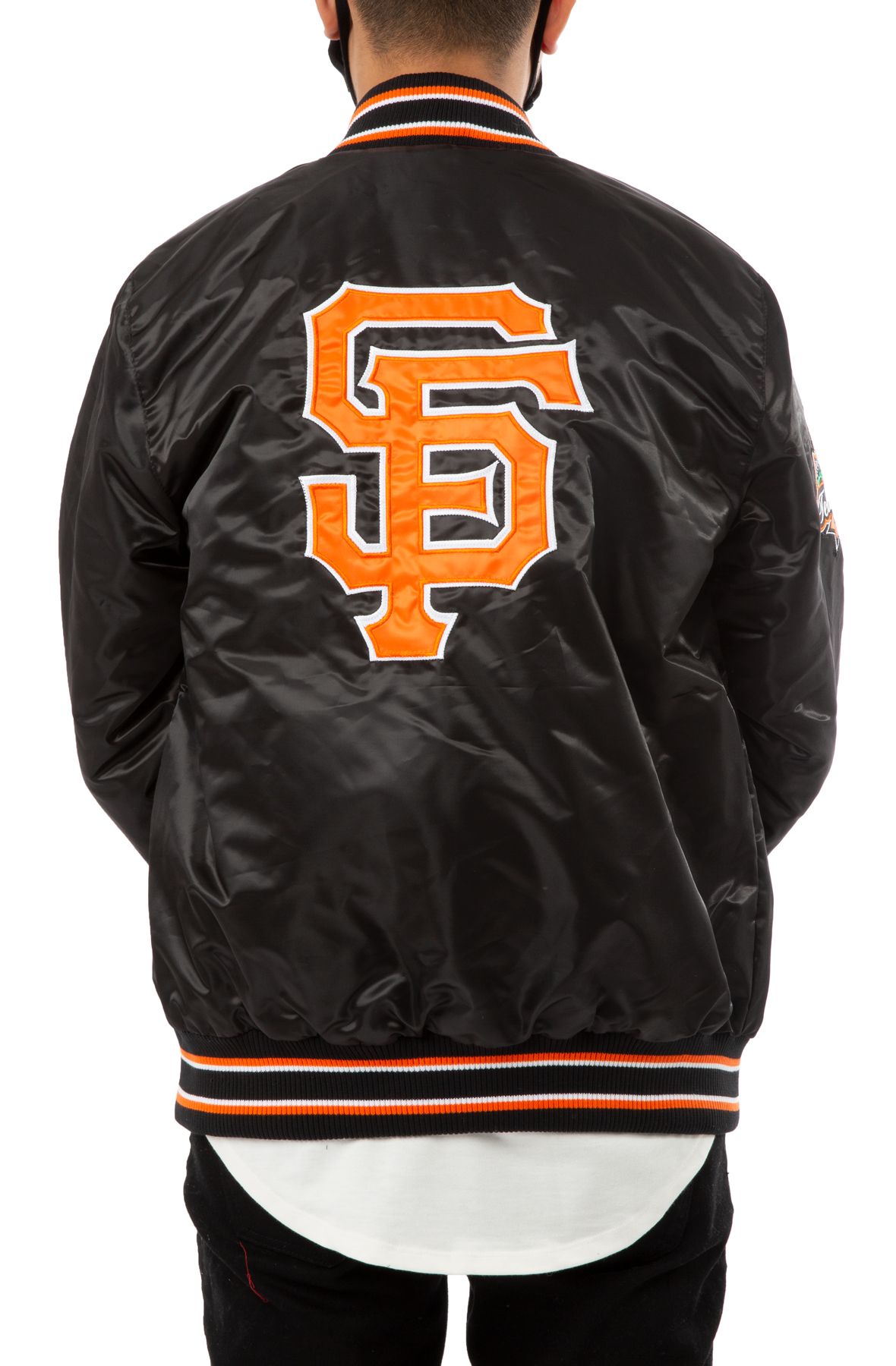 Starter San Francisco Giants Hooded Nylon Full-Zip Jacket XXL / Black Mens Sportswear