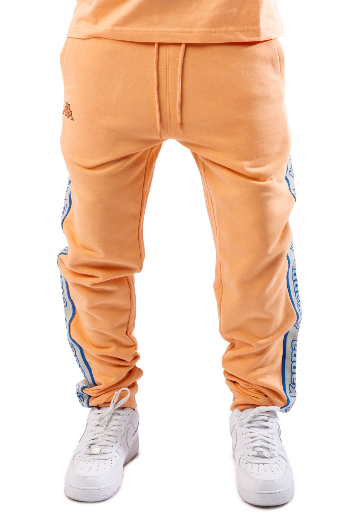 Logo trivial tape cotton track pants