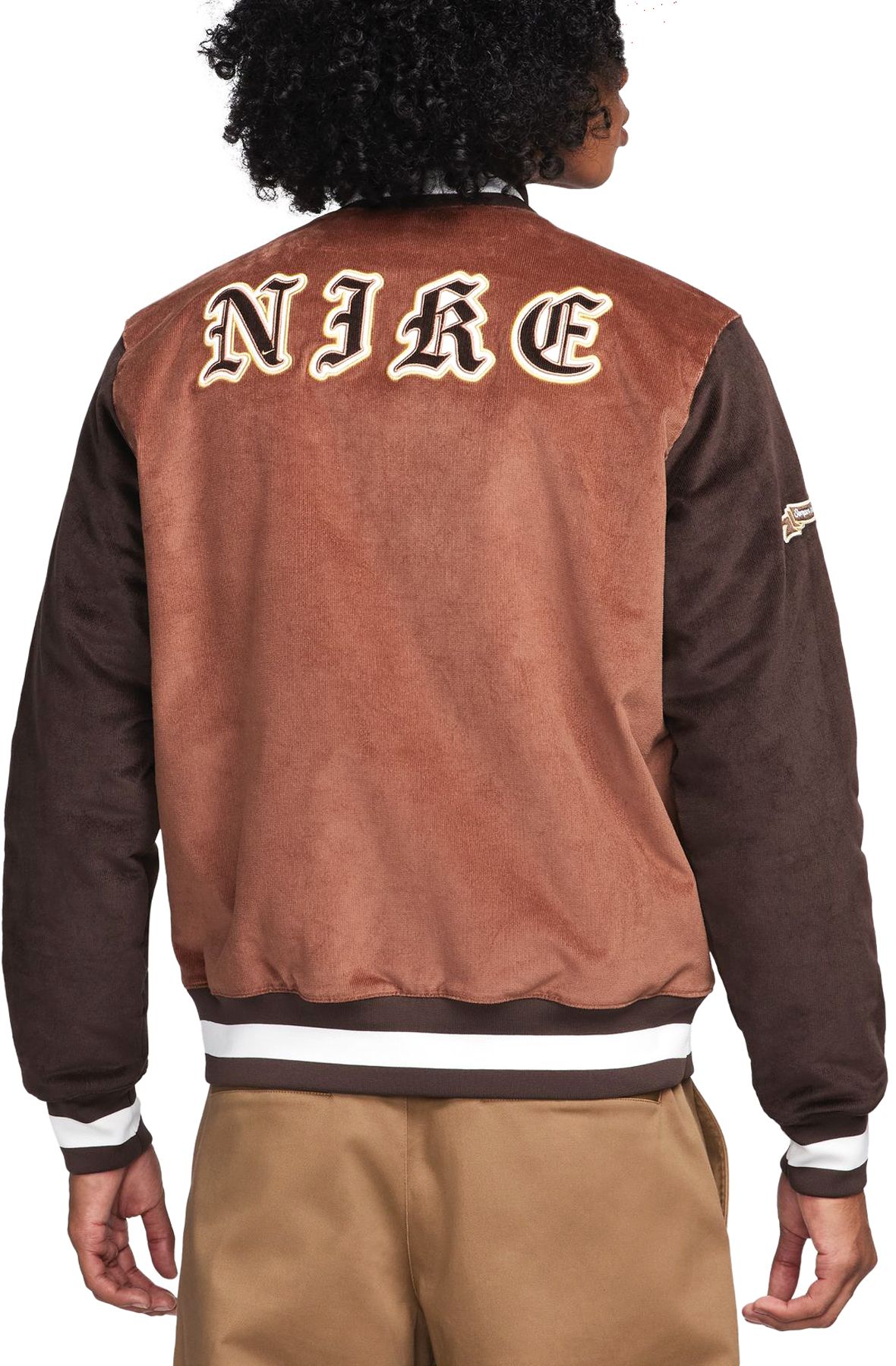 nike corduroy bomber jacket