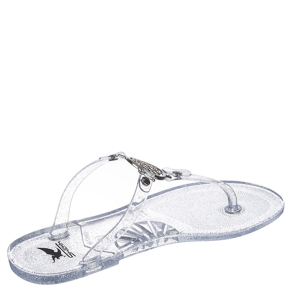 Jelly Stone Sandals Womens Shoes Clear 