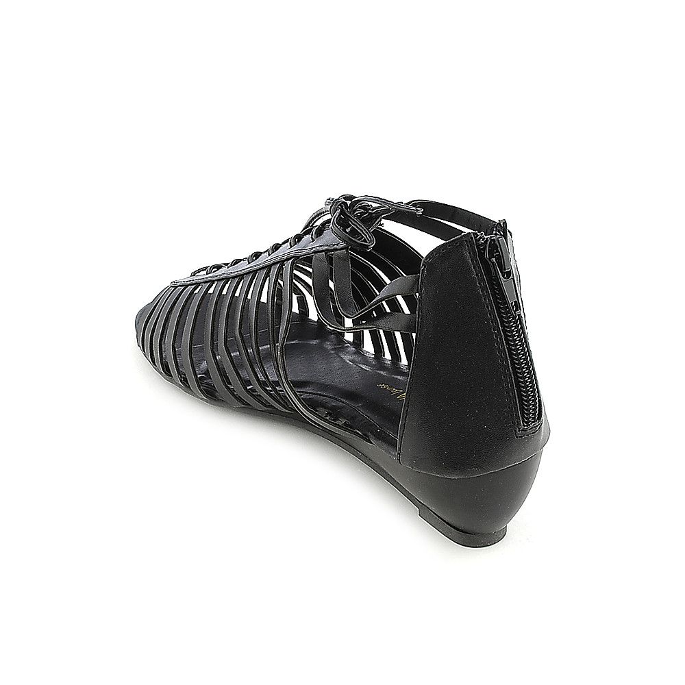 black sandals with laces