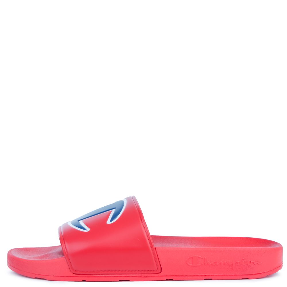 Champion Men's IPO Slide Sandals Red CM100076M SIZE SMALLER THAN STANDARD SIZE 