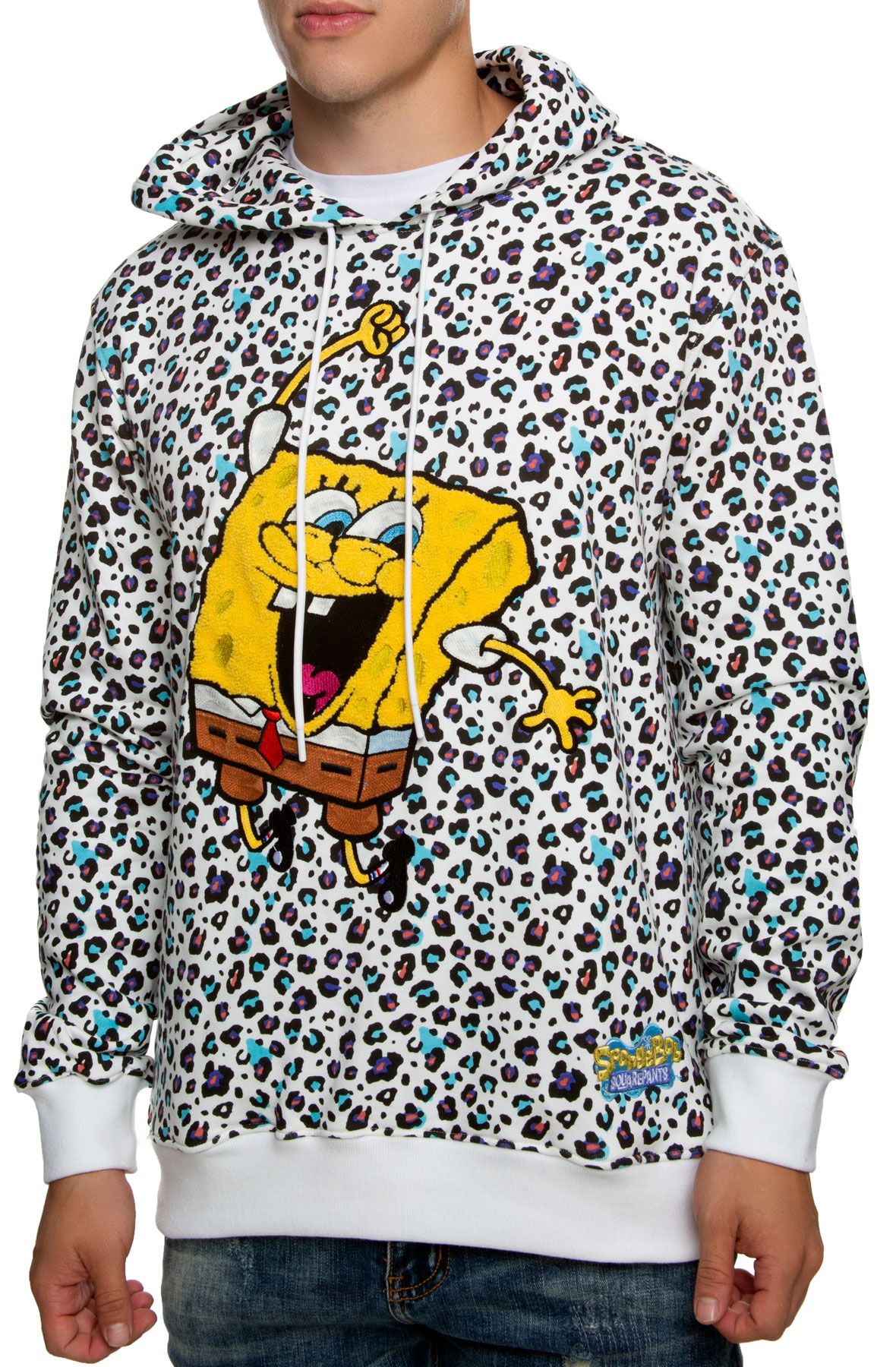 CHEETAH SPONGEBOB HOODIE SB50044 WHT