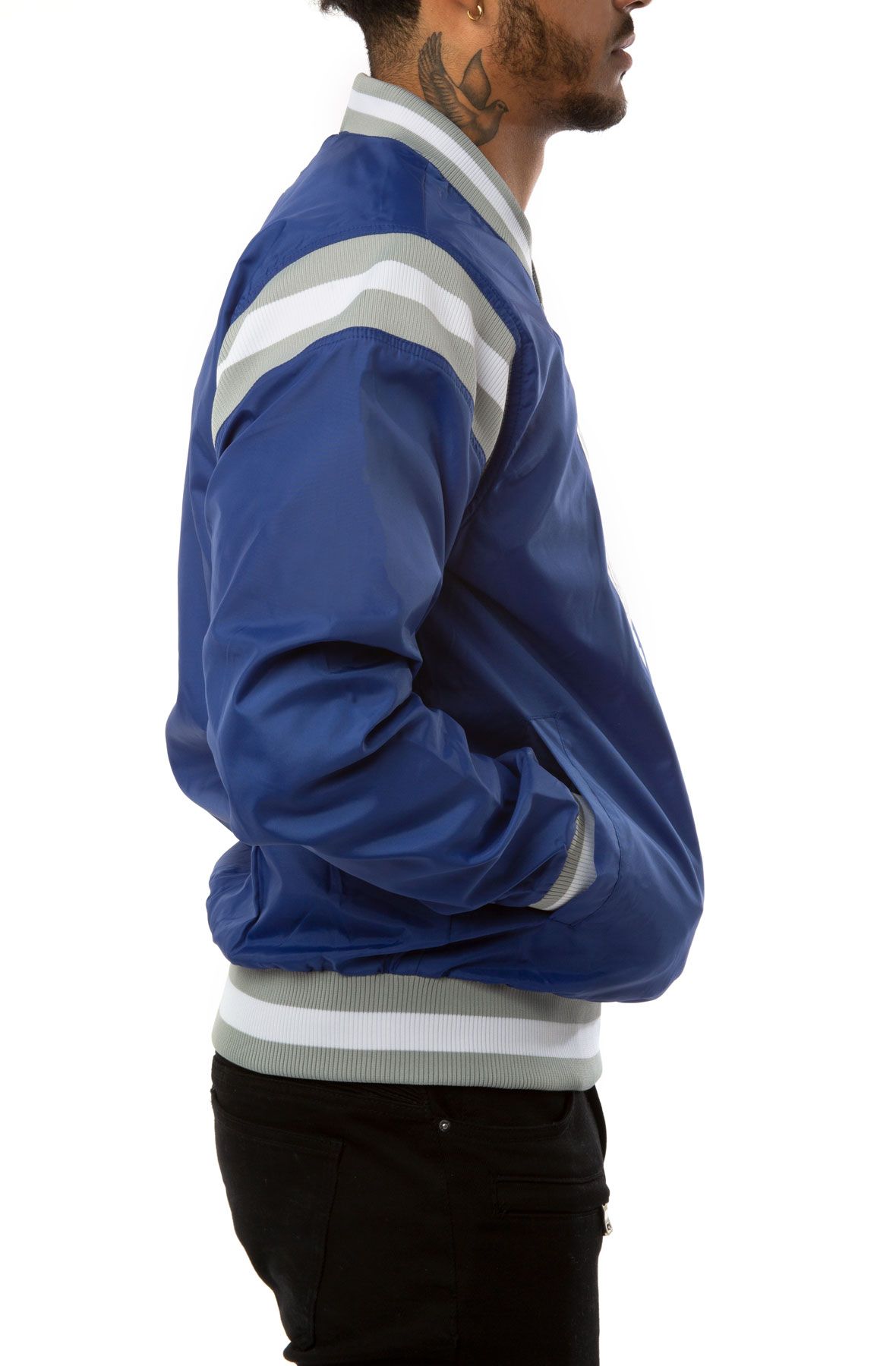 STARTER Los Angeles Dodgers Nylon Pullover Jacket LS050730LAD - Shiekh